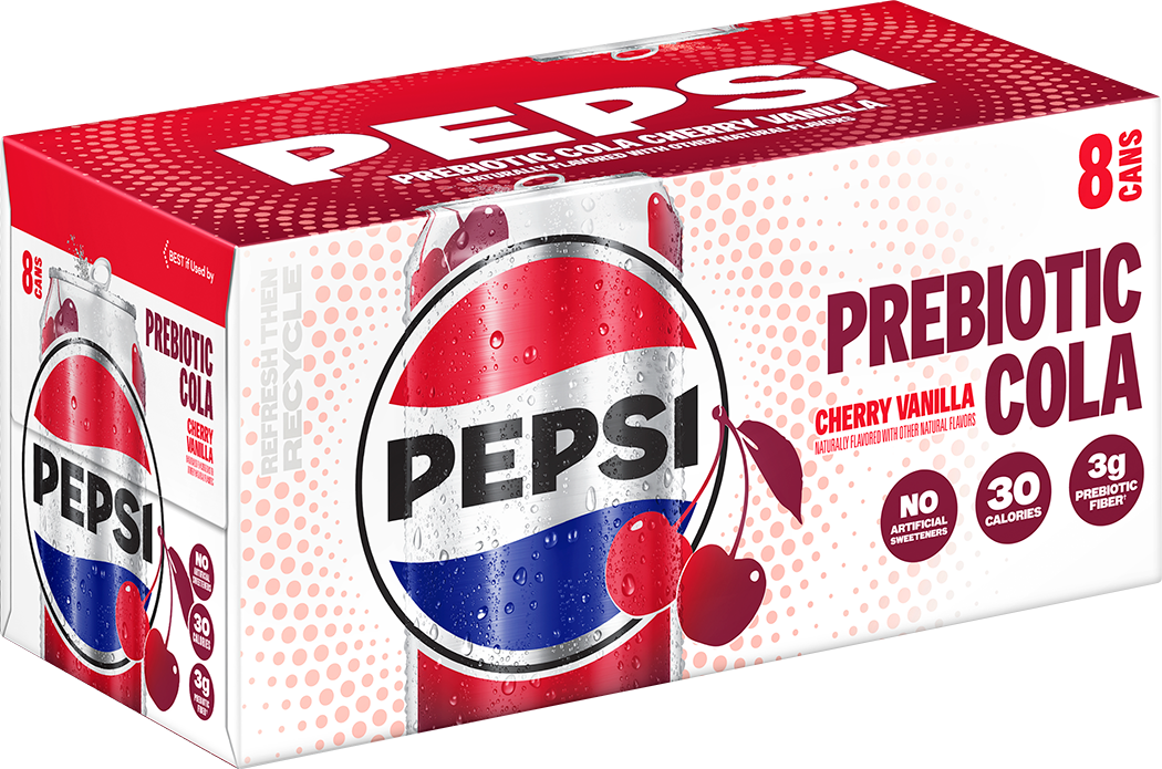 Pepsi, Cherry Vanilla Flavored, Prebiotic Cola thumbnail
