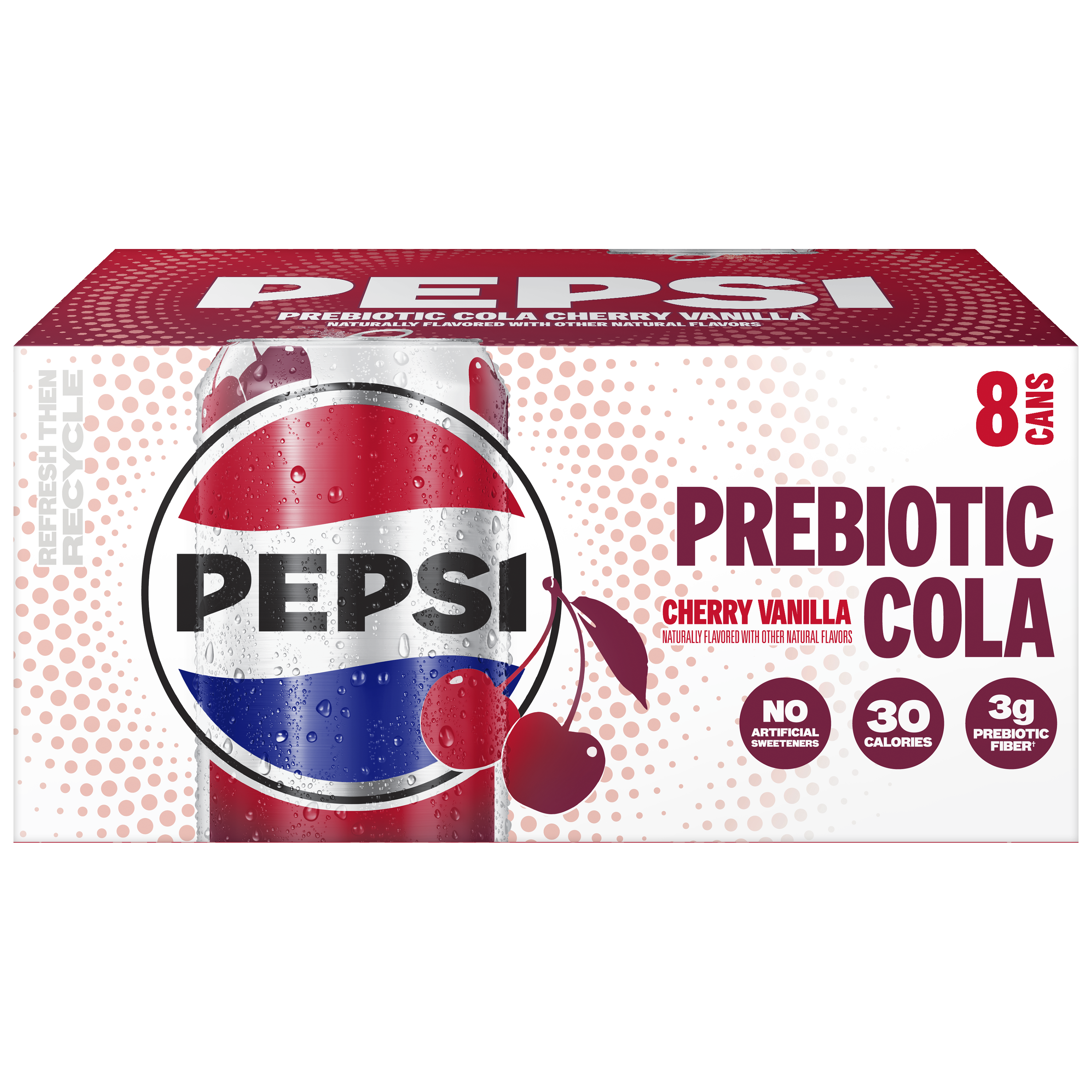 Pepsi, Cherry Vanilla Flavored, Prebiotic Cola