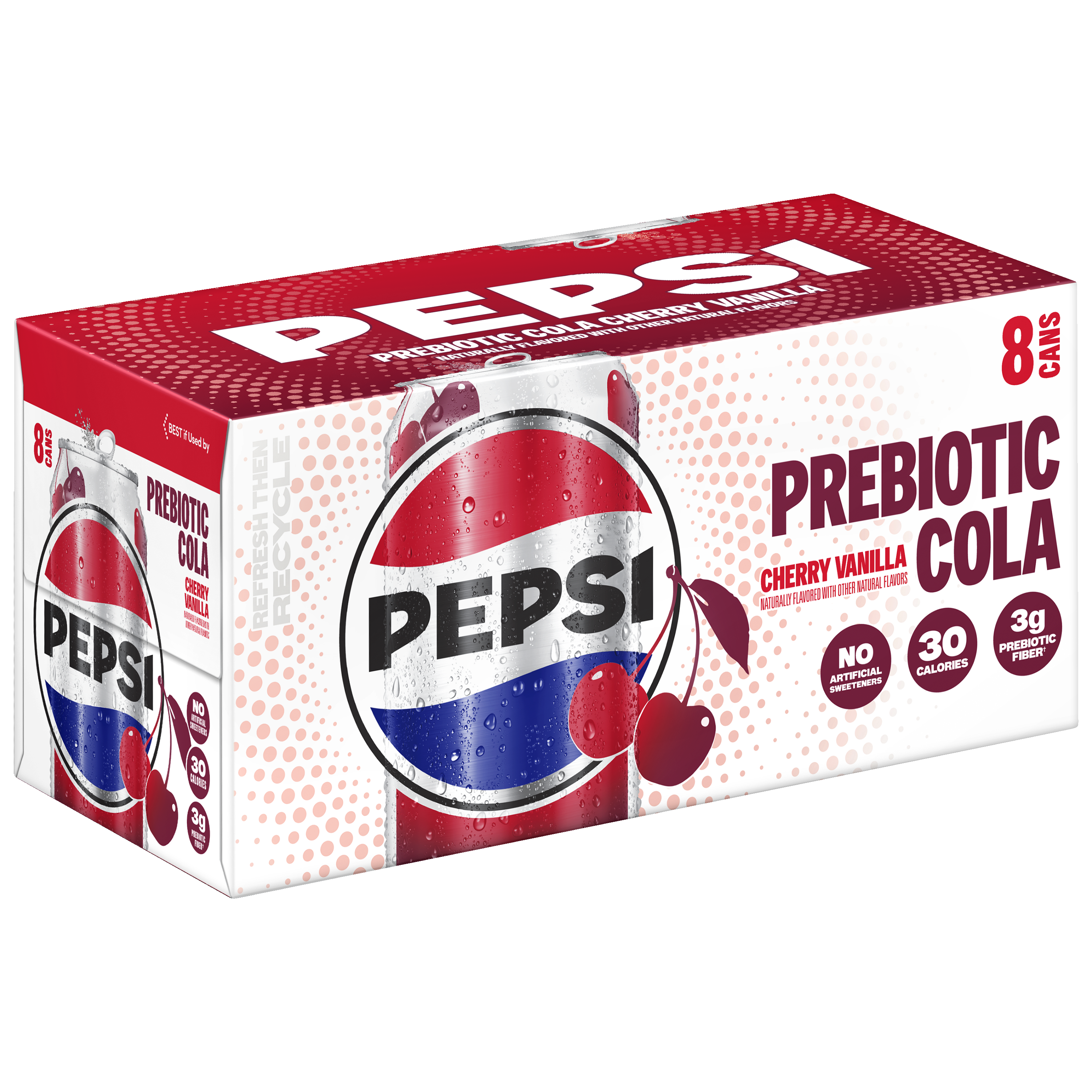 Pepsi, Cherry Vanilla Flavored, Prebiotic Cola thumbnail