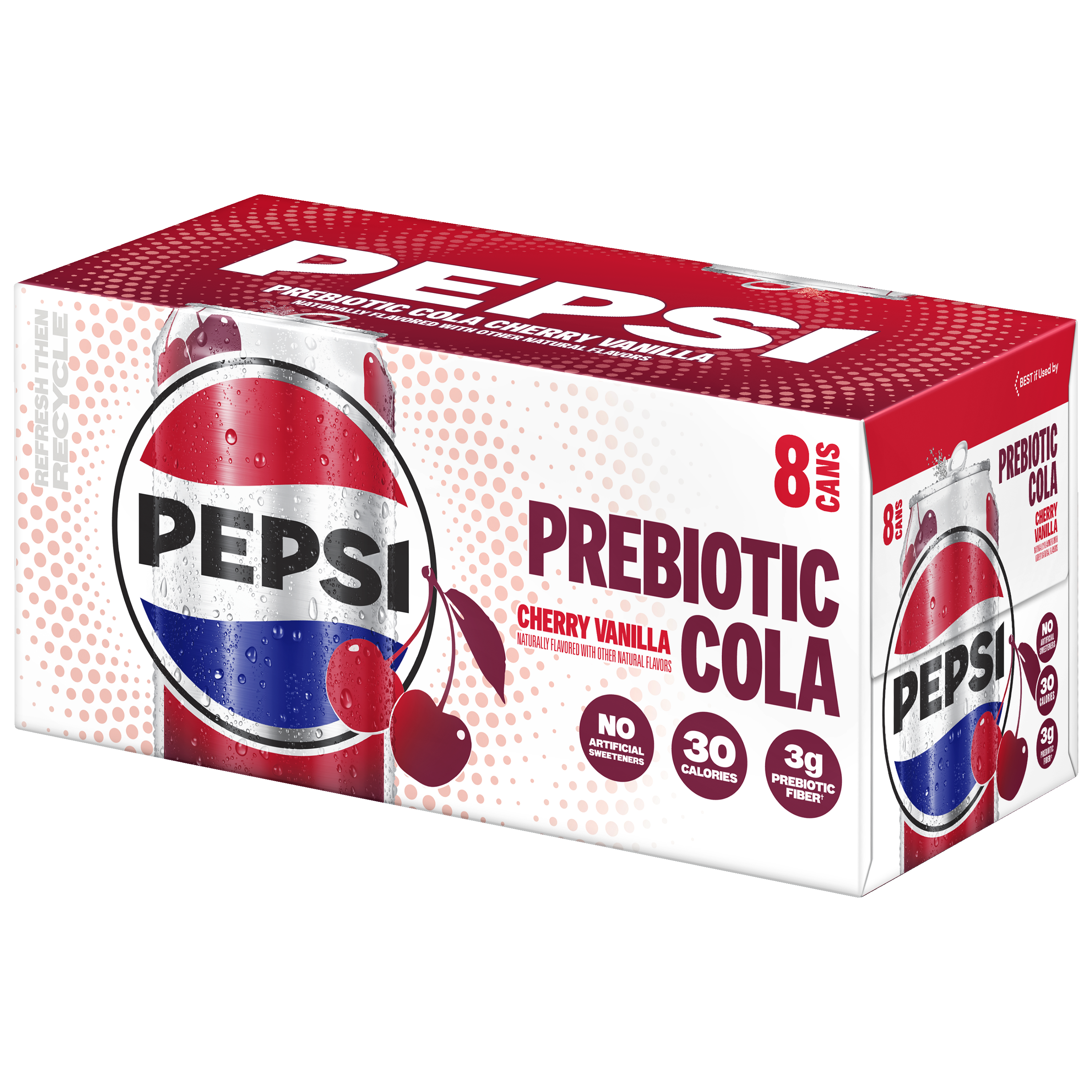 Pepsi, Cherry Vanilla Flavored, Prebiotic Cola thumbnail
