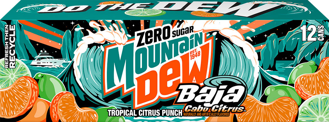 Mountain Dew, Zero Sugar, Baja Cabo Citrus, Tropical Citrus Punch Naturally And Artificially Flavored, Zero Sugar Dew thumbnail