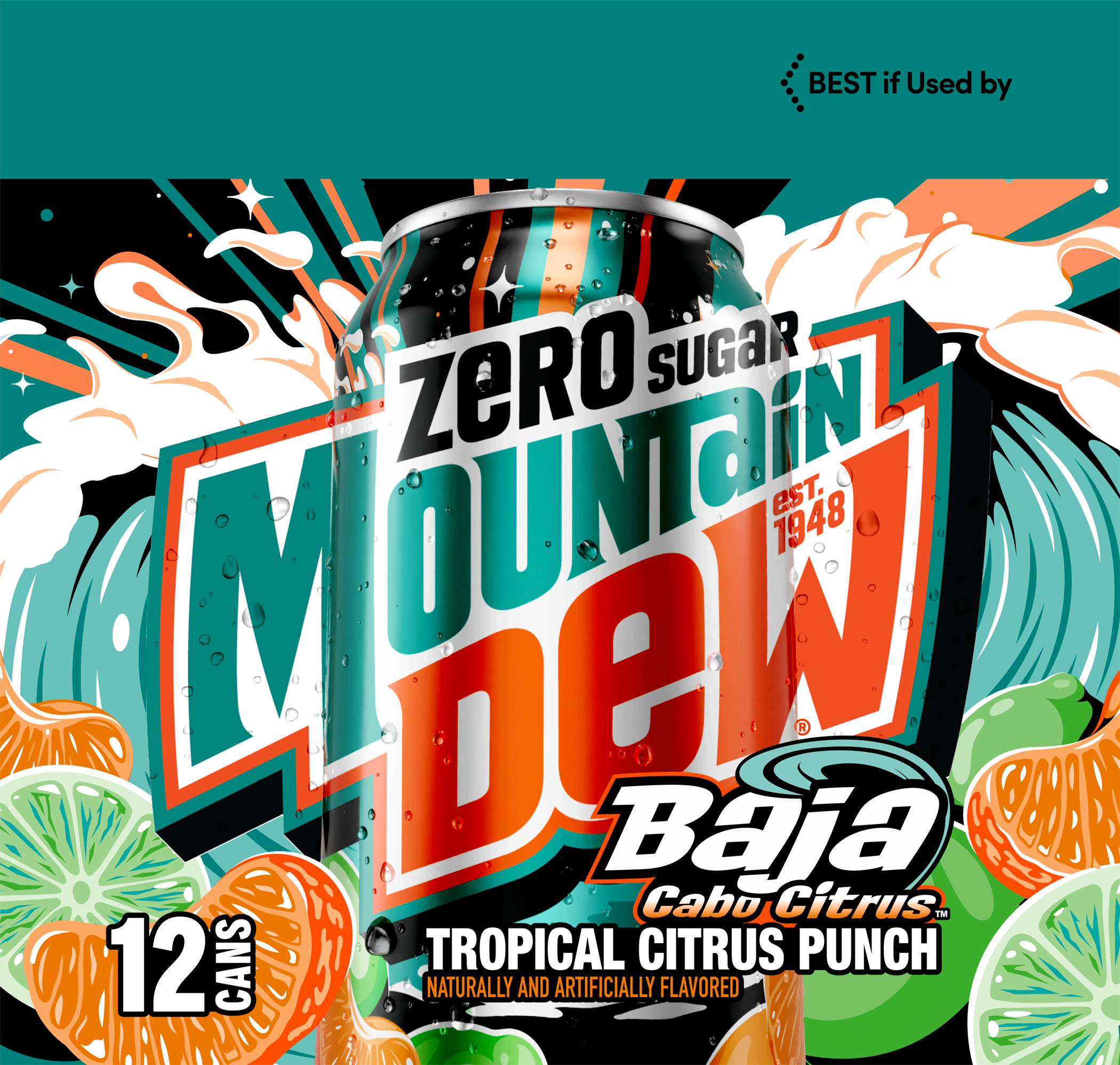 Mountain Dew, Zero Sugar, Baja Cabo Citrus, Tropical Citrus Punch Naturally And Artificially Flavored, Zero Sugar Dew thumbnail