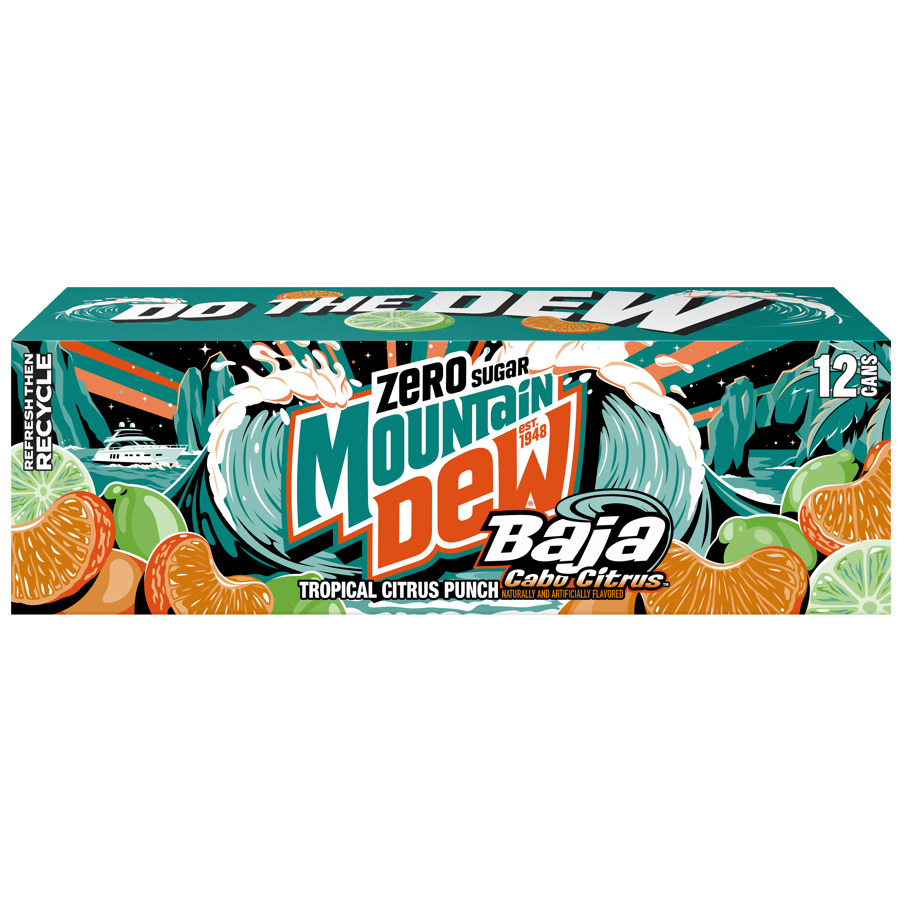 Mountain Dew, Zero Sugar, Baja Cabo Citrus, Tropical Citrus Punch Naturally And Artificially Flavored, Zero Sugar Dew thumbnail