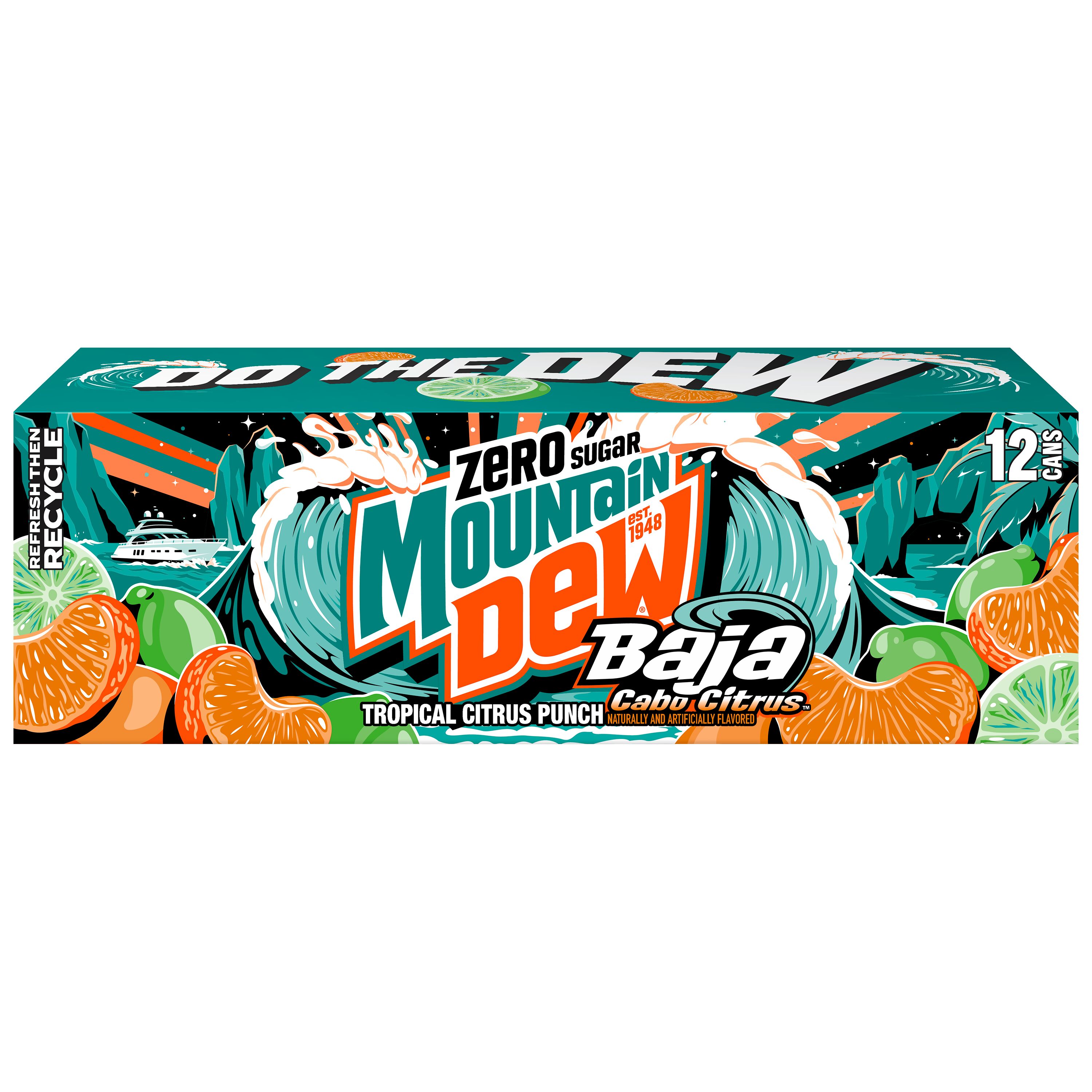 Mountain Dew, Zero Sugar, Baja Cabo Citrus, Tropical Citrus Punch Naturally And Artificially Flavored, Zero Sugar Dew thumbnail