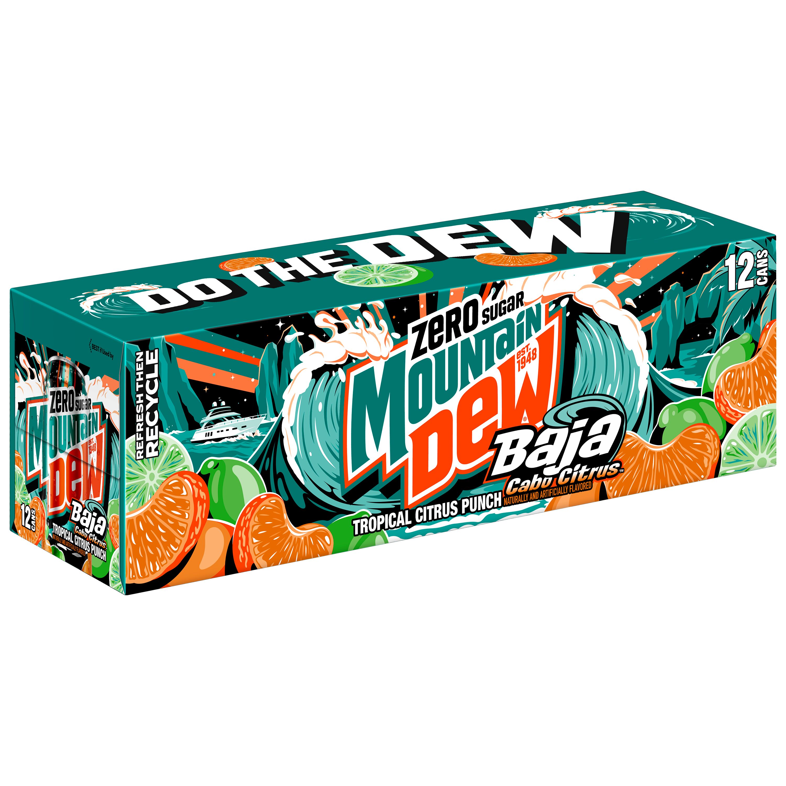 Mountain Dew, Zero Sugar, Baja Cabo Citrus, Tropical Citrus Punch Naturally And Artificially Flavored, Zero Sugar Dew thumbnail