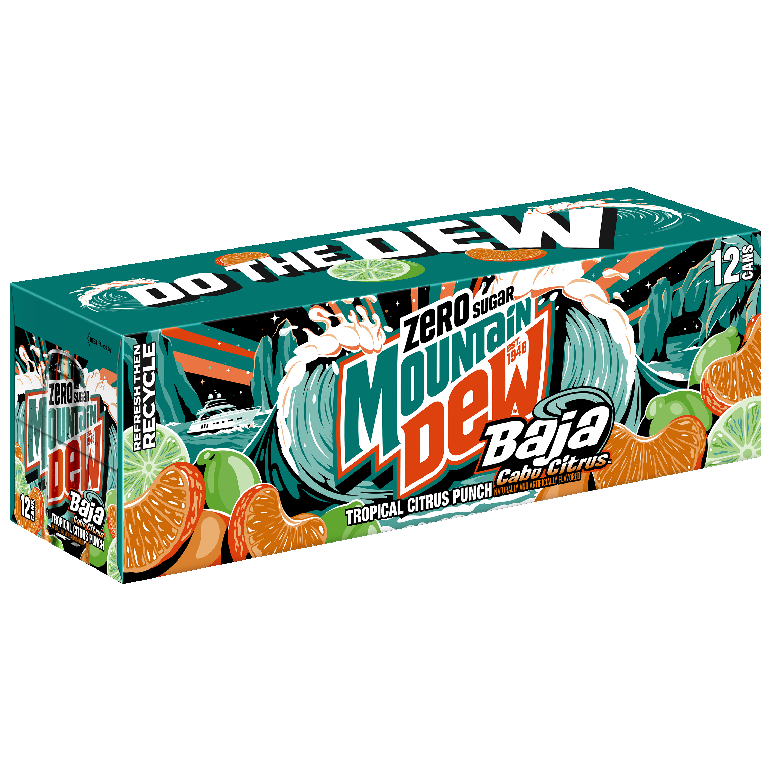 Mountain Dew, Zero Sugar, Baja Cabo Citrus, Tropical Citrus Punch Naturally And Artificially Flavored, Zero Sugar Dew thumbnail