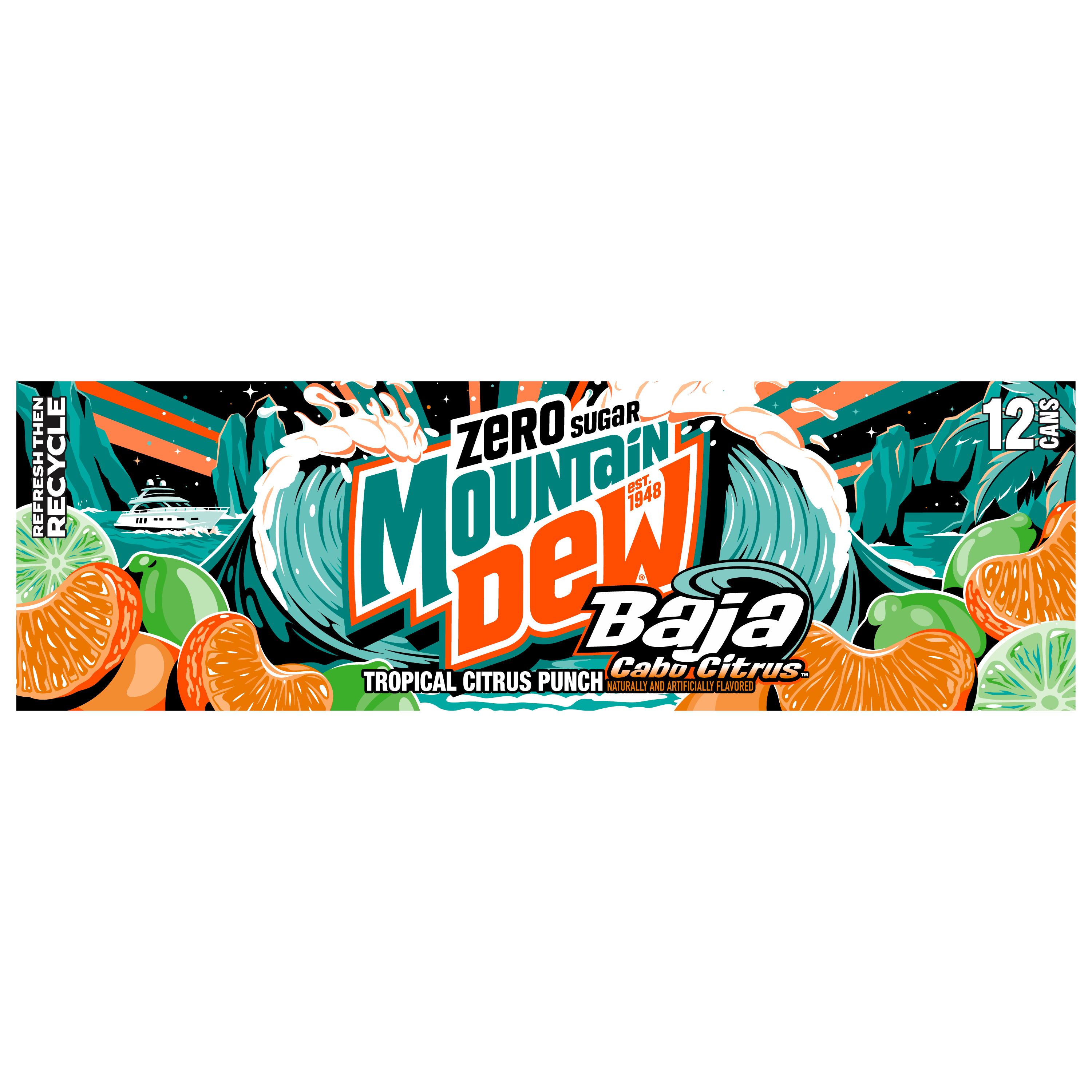 Mountain Dew, Zero Sugar, Baja Cabo Citrus, Tropical Citrus Punch Naturally And Artificially Flavored, Zero Sugar Dew thumbnail