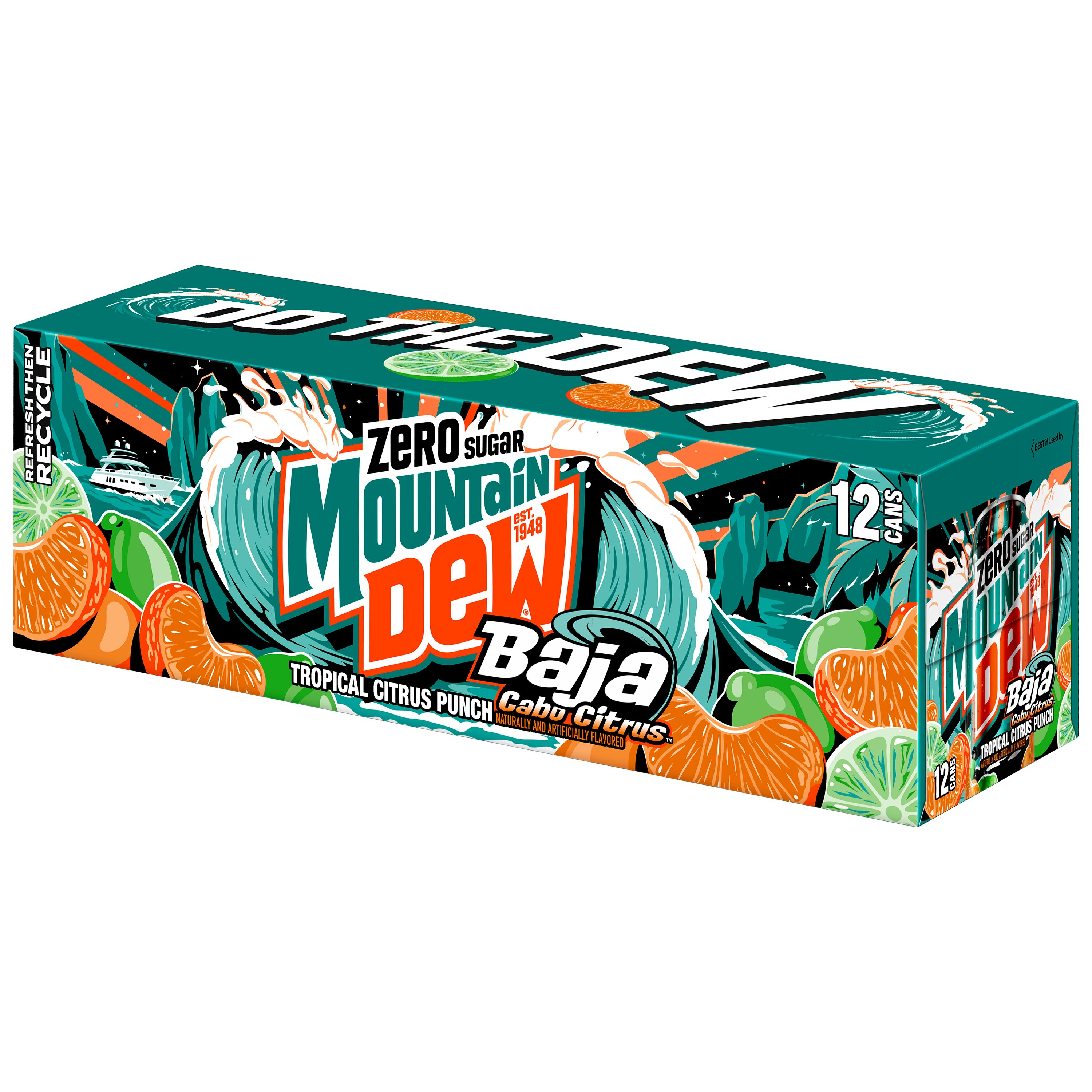 Mountain Dew, Zero Sugar, Baja Cabo Citrus, Tropical Citrus Punch Naturally And Artificially Flavored, Zero Sugar Dew thumbnail