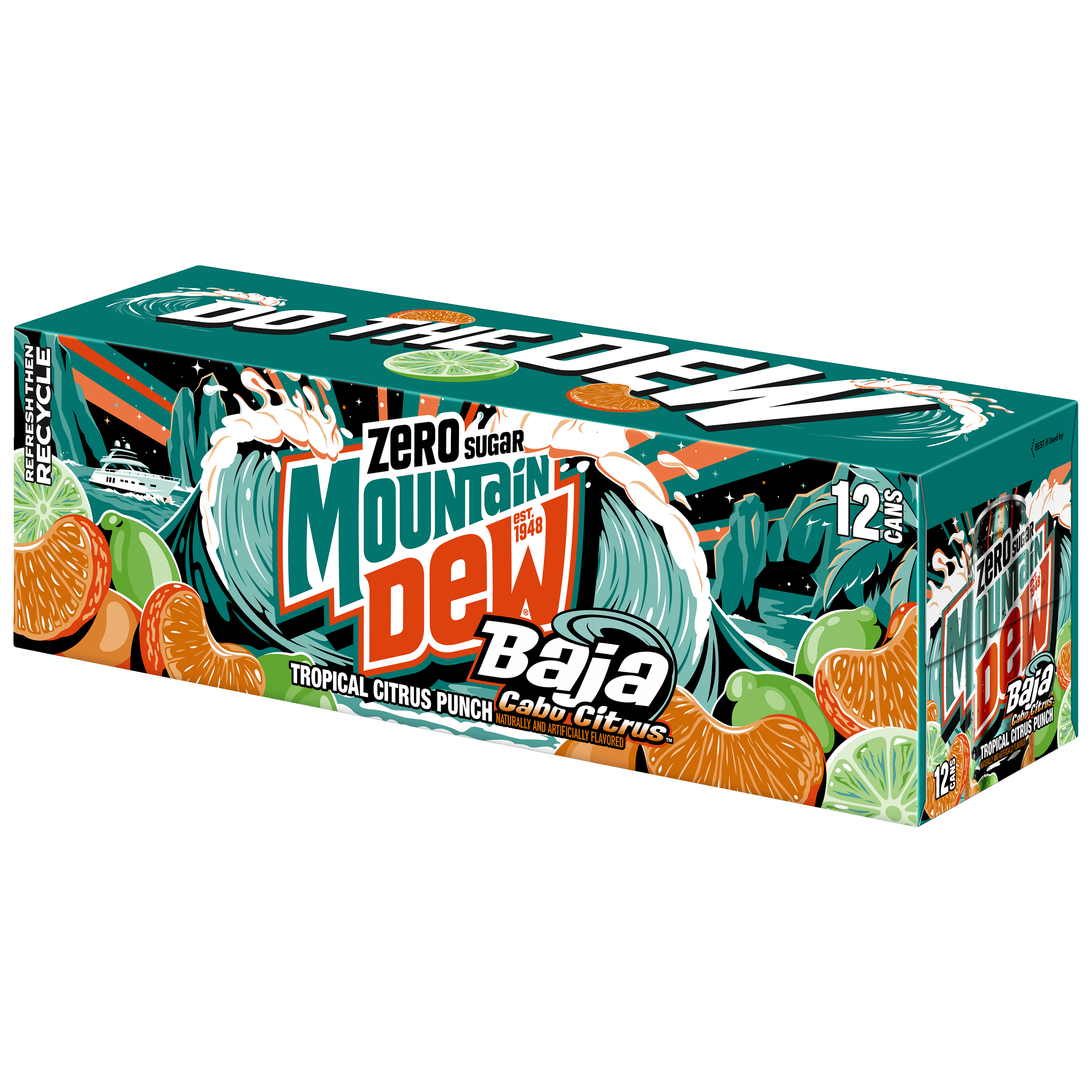 Mountain Dew, Zero Sugar, Baja Cabo Citrus, Tropical Citrus Punch Naturally And Artificially Flavored, Zero Sugar Dew thumbnail