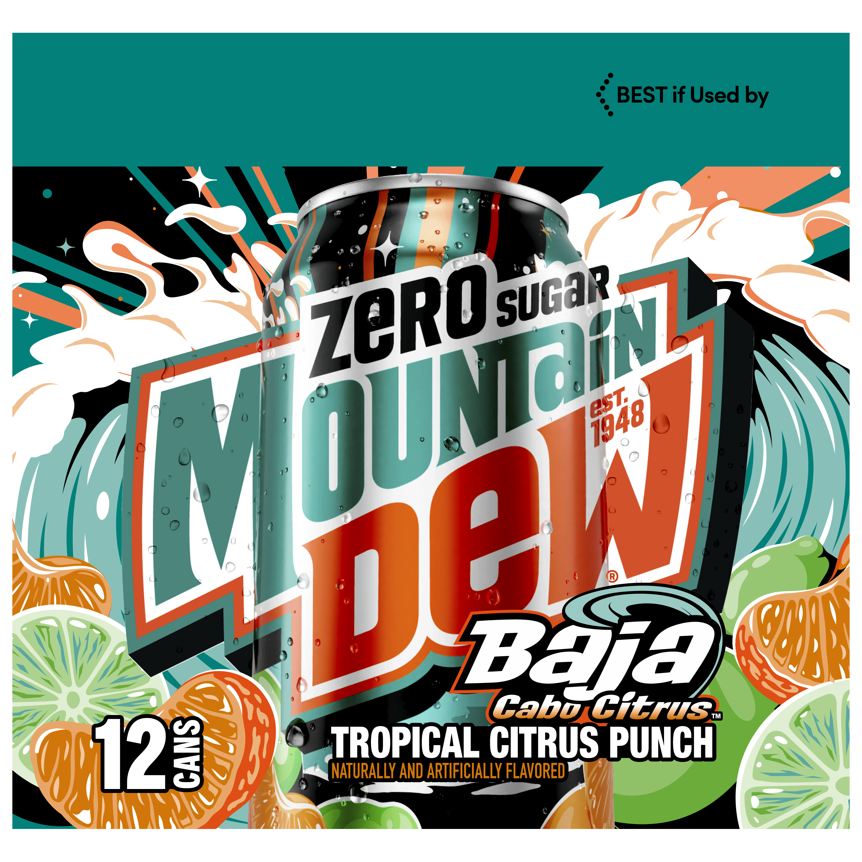 Mountain Dew, Zero Sugar, Baja Cabo Citrus, Tropical Citrus Punch Naturally And Artificially Flavored, Zero Sugar Dew thumbnail