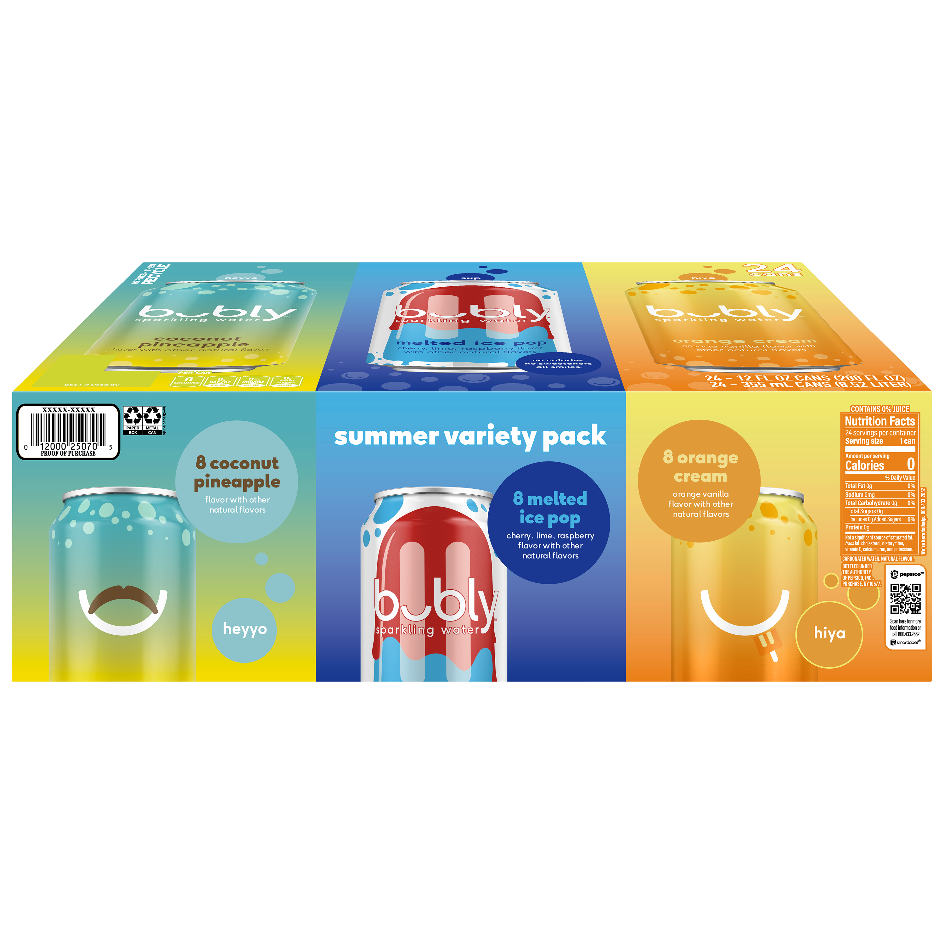 bubly, Sparkling Water, Summer Variety Pack thumbnail