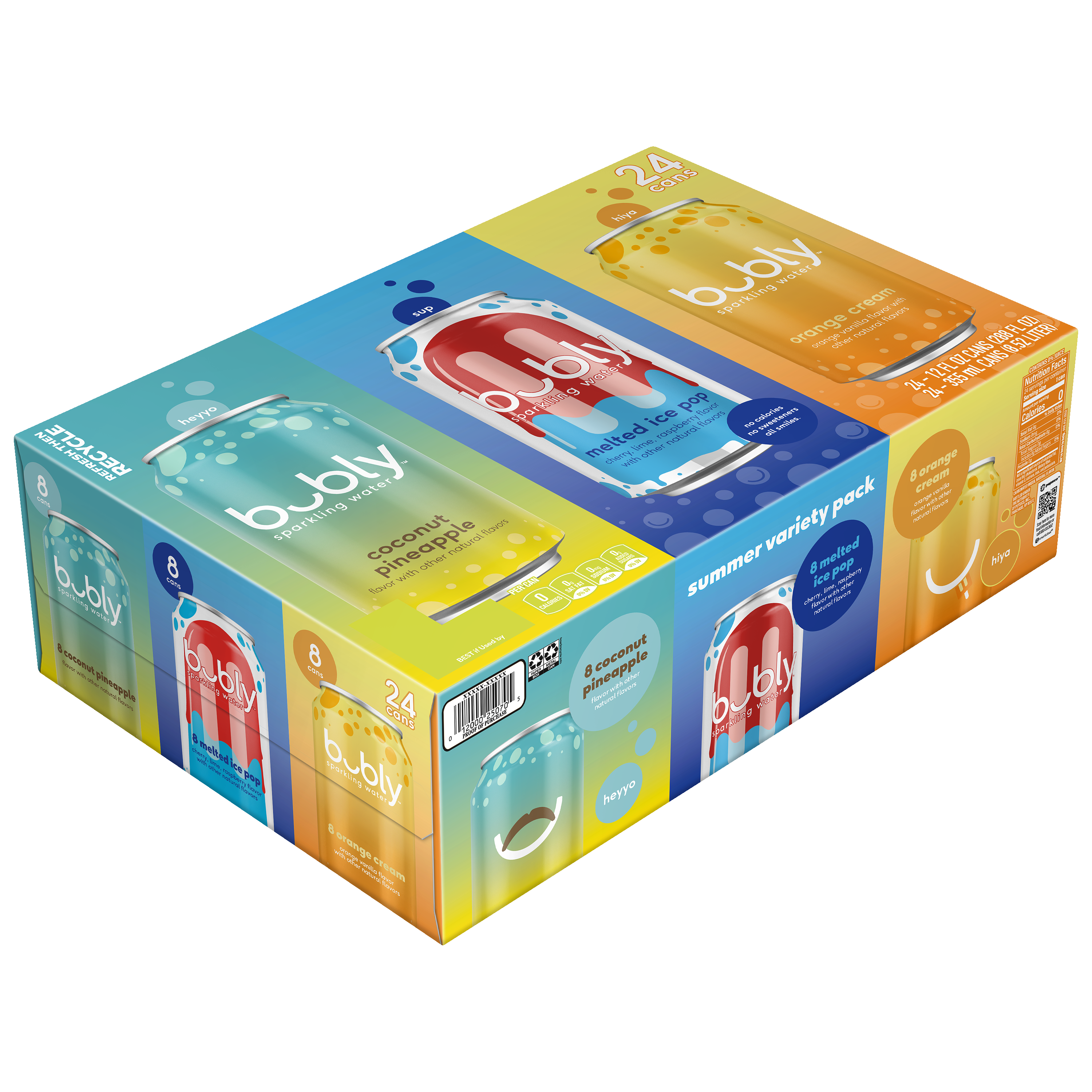 bubly, Sparkling Water, Summer Variety Pack thumbnail