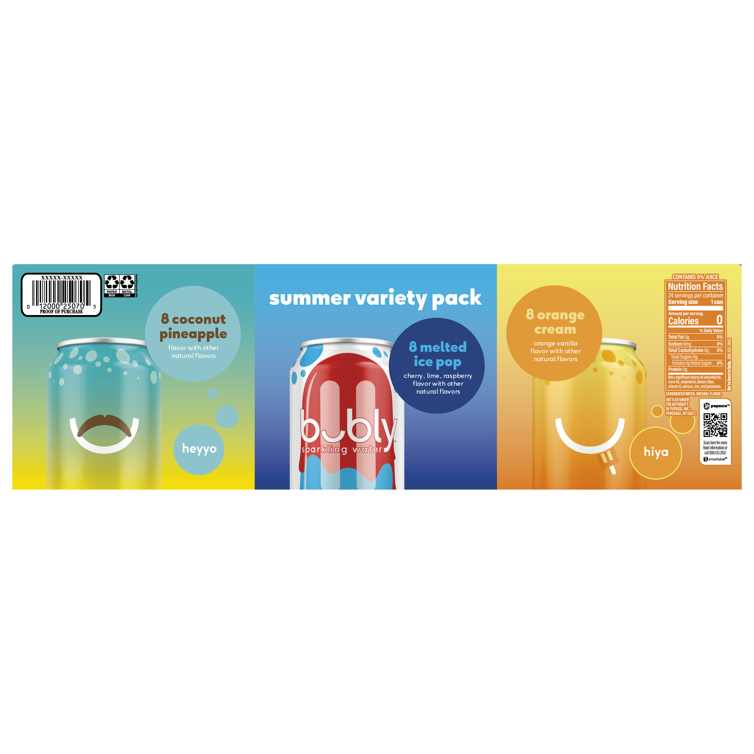 bubly, Sparkling Water, Summer Variety Pack