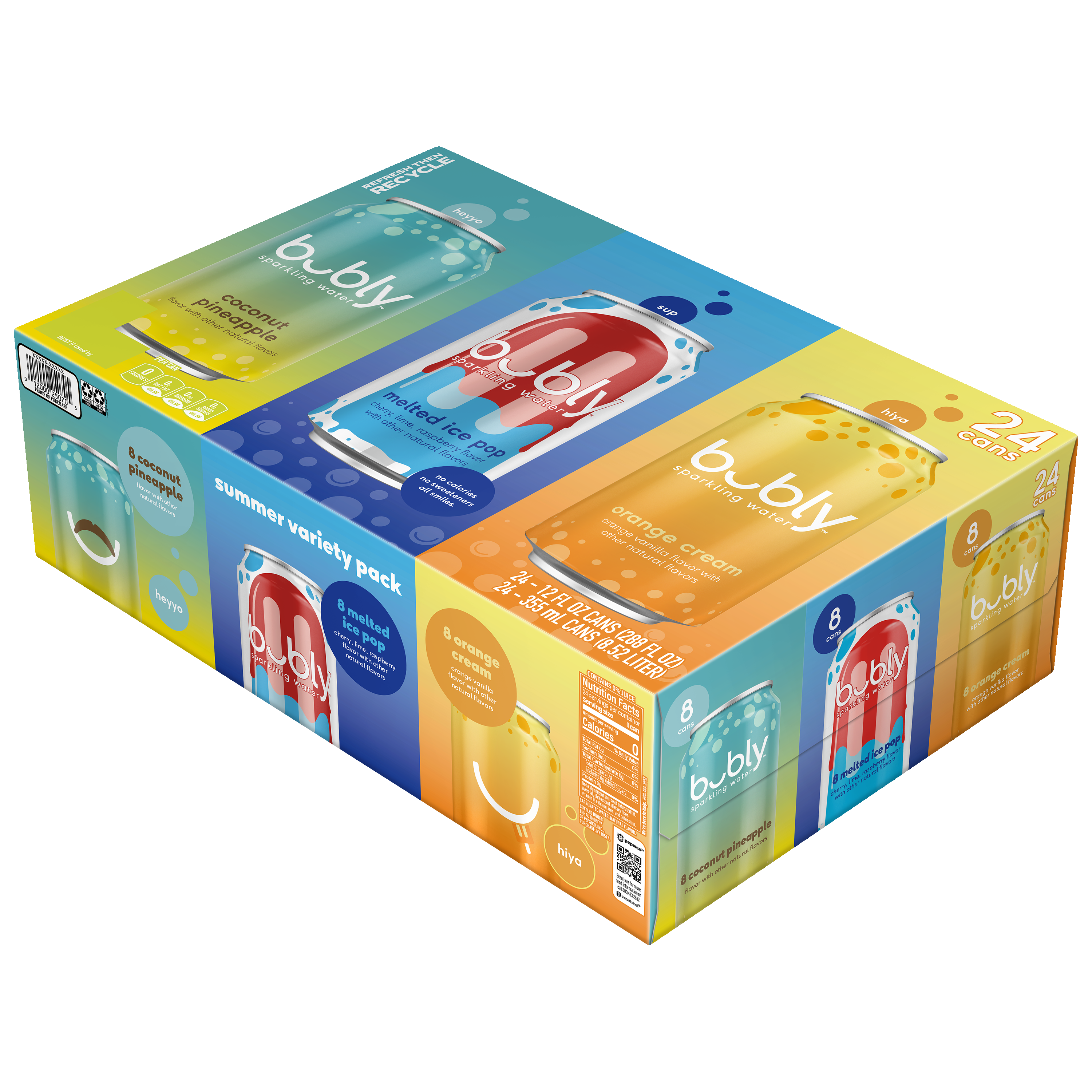 bubly, Sparkling Water, Summer Variety Pack thumbnail