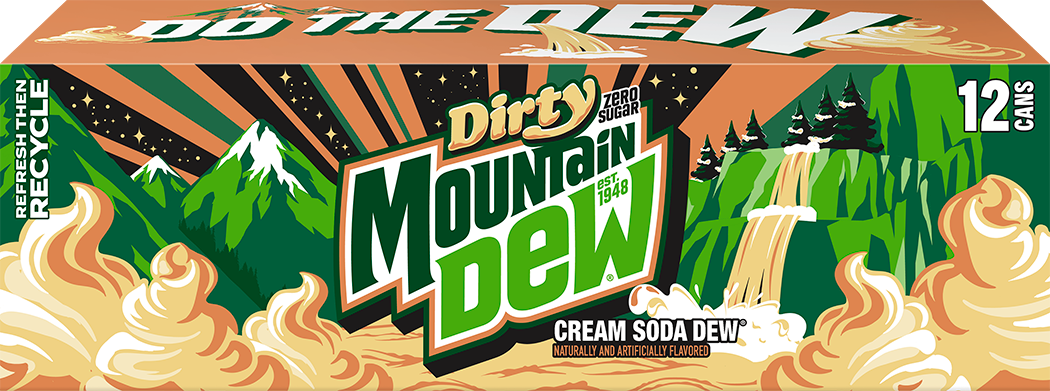 Dirty Mountain Dew, Zero Sugar, Cream Soda Dew Naturally And Artificially Flavored thumbnail
