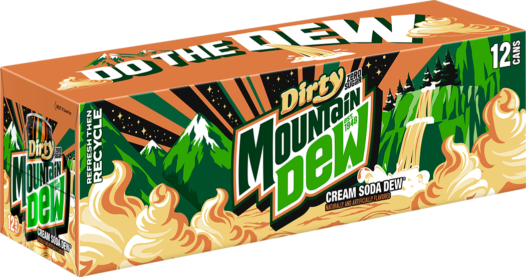 Dirty Mountain Dew, Zero Sugar, Cream Soda Dew Naturally And Artificially Flavored thumbnail