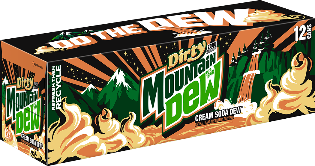 Dirty Mountain Dew, Zero Sugar, Cream Soda Naturally And Artificially Flavored Dew thumbnail