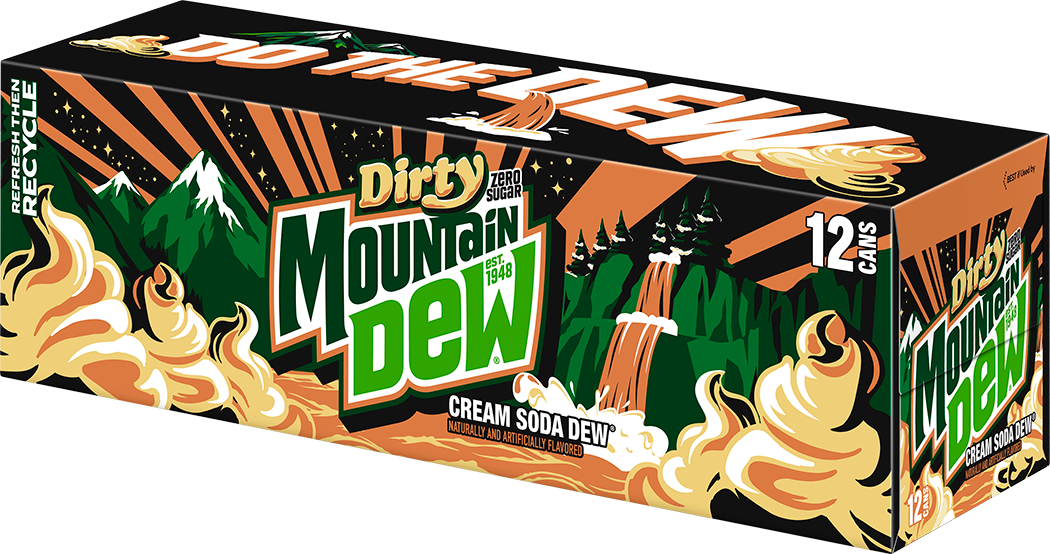 Dirty Mountain Dew, Zero Sugar, Cream Soda Naturally And Artificially Flavored Dew thumbnail