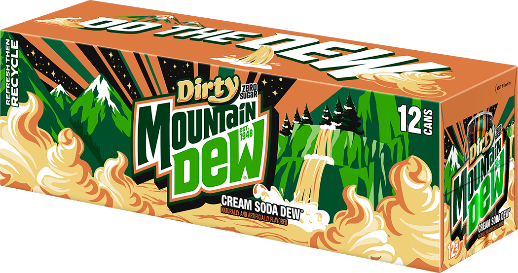 Dirty Mountain Dew, Zero Sugar, Cream Soda Dew Naturally And Artificially Flavored thumbnail