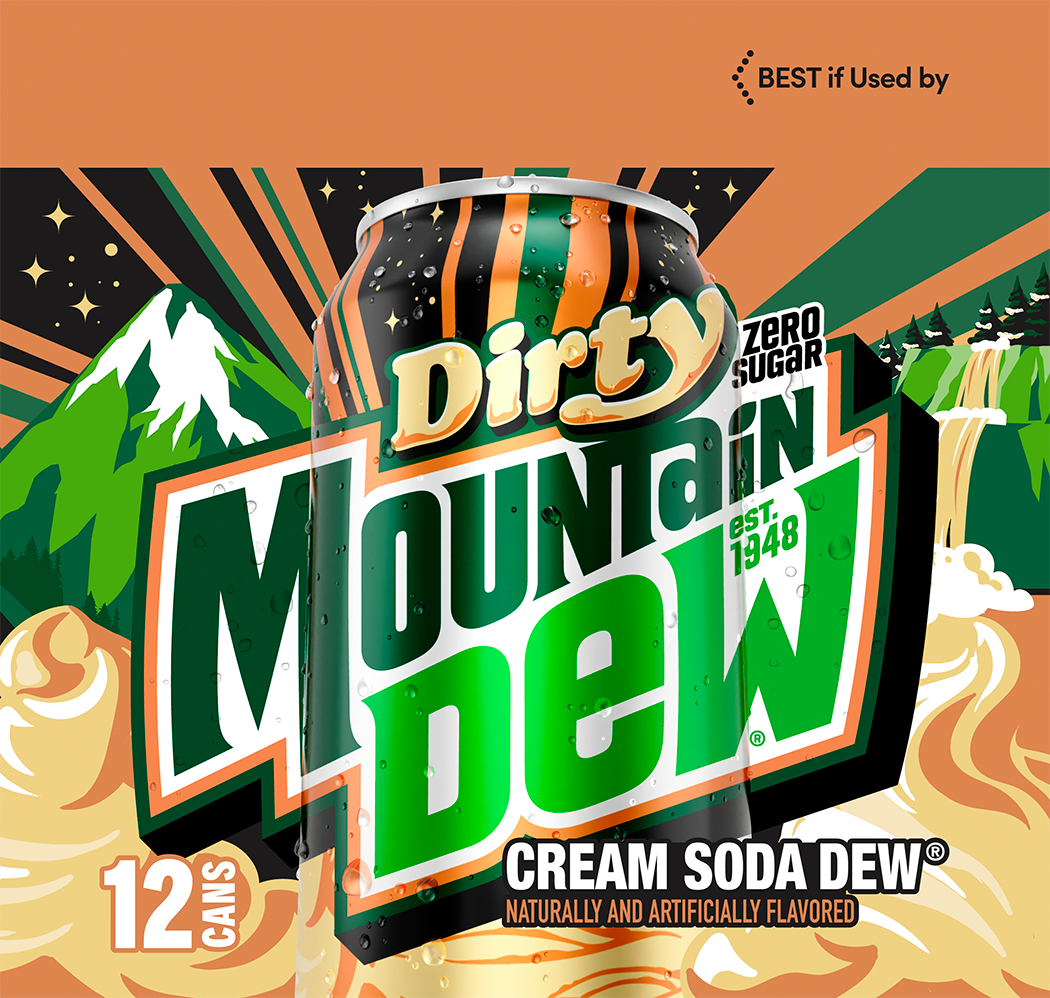 Dirty Mountain Dew, Zero Sugar, Cream Soda Dew Naturally And Artificially Flavored thumbnail