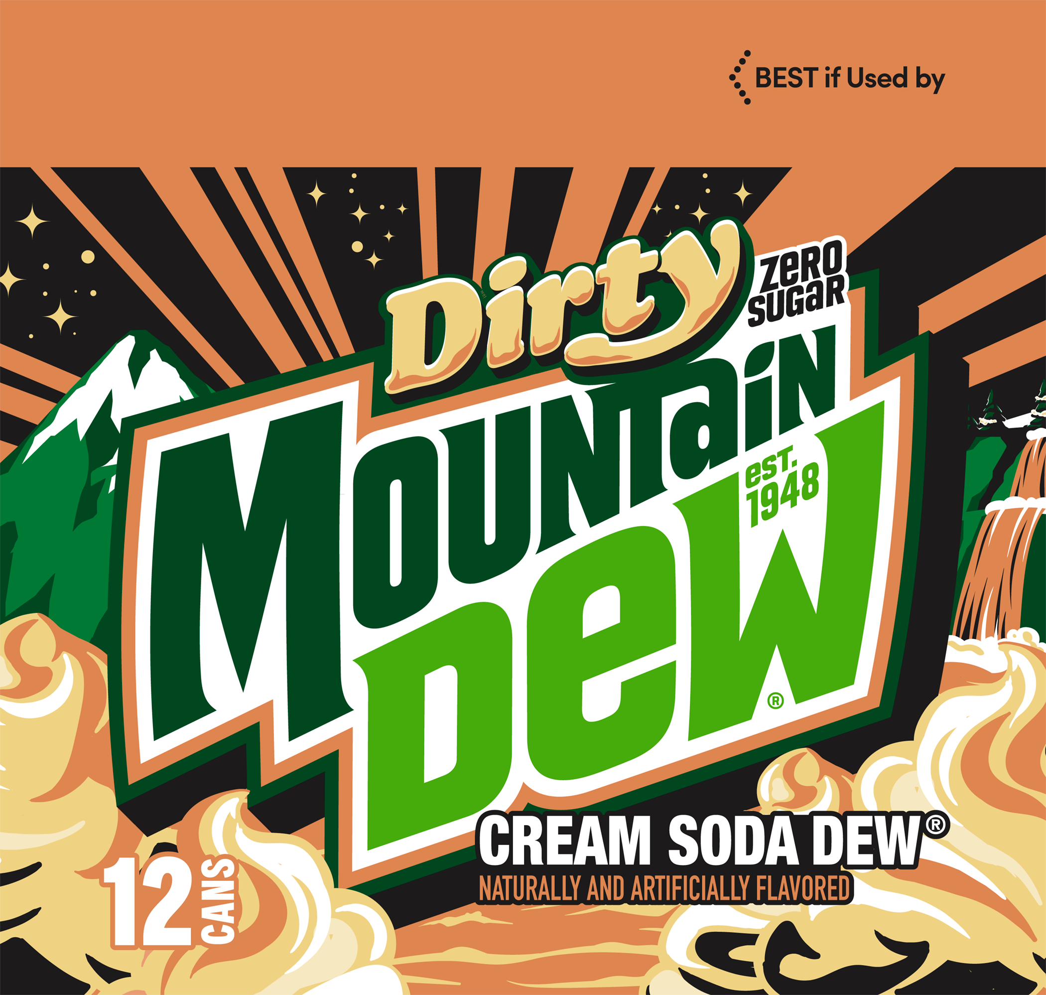 Dirty Mountain Dew, Zero Sugar, Cream Soda Naturally And Artificially Flavored Dew thumbnail