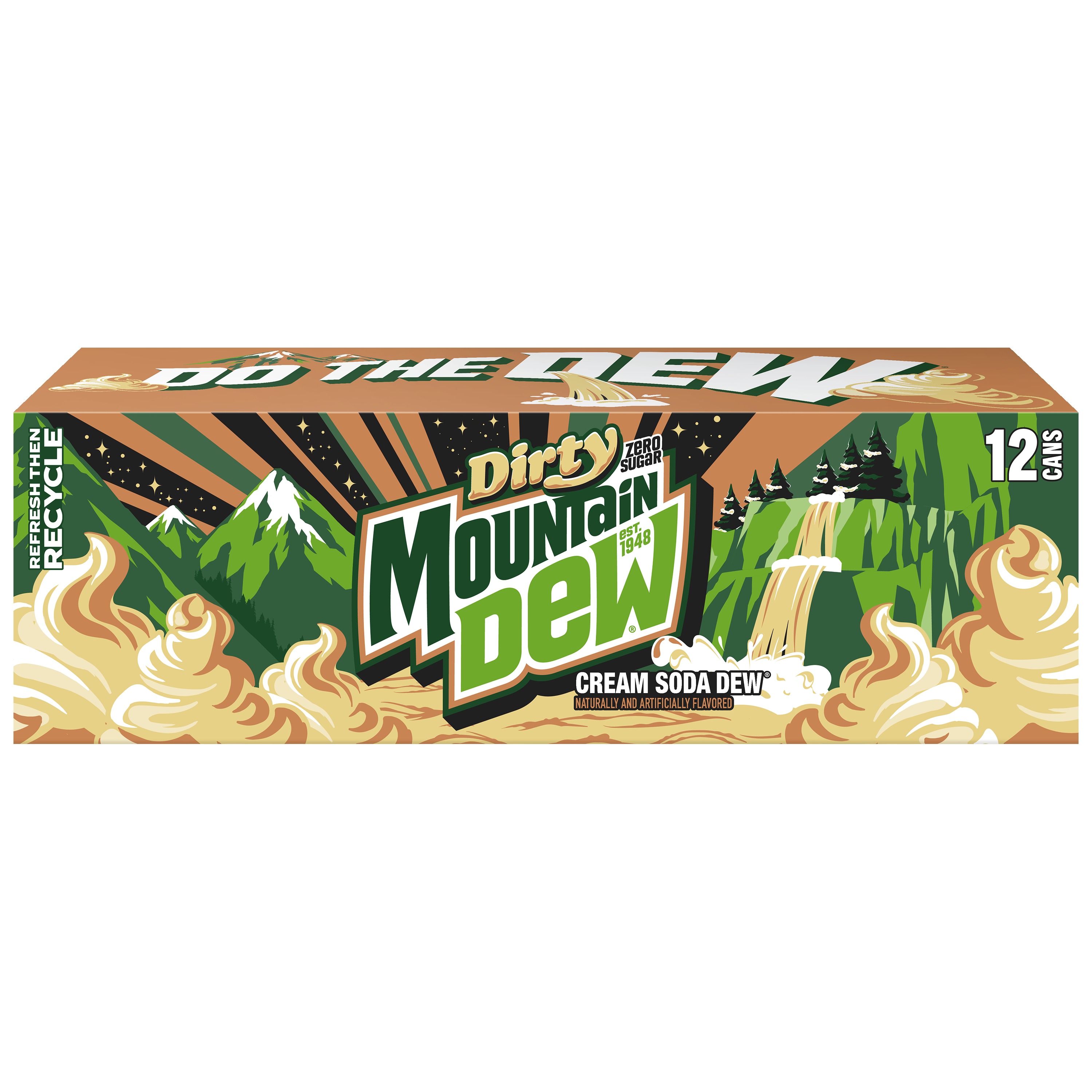 Dirty Mountain Dew, Zero Sugar, Cream Soda Dew Naturally And Artificially Flavored thumbnail