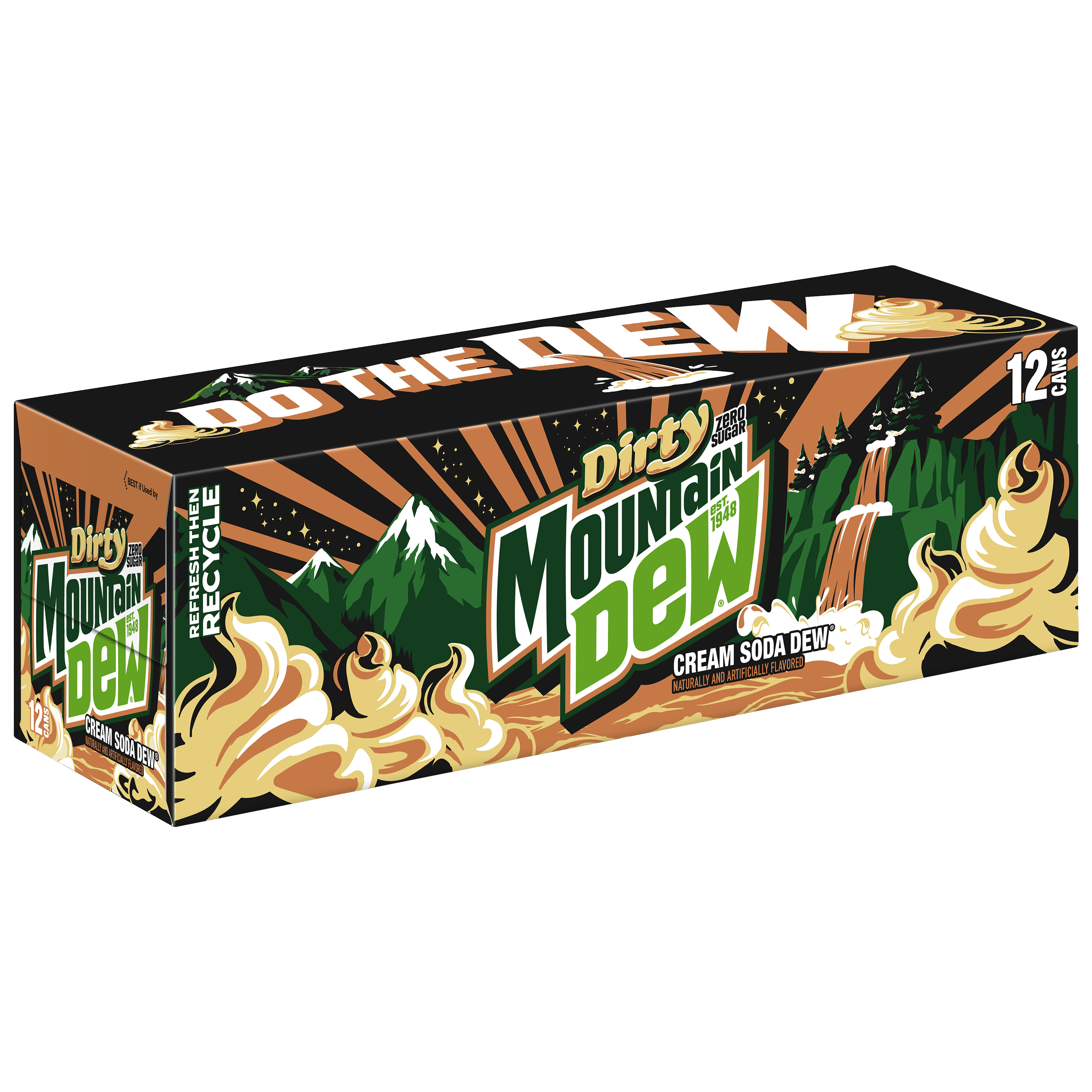 Dirty Mountain Dew, Zero Sugar, Cream Soda Naturally And Artificially Flavored Dew thumbnail