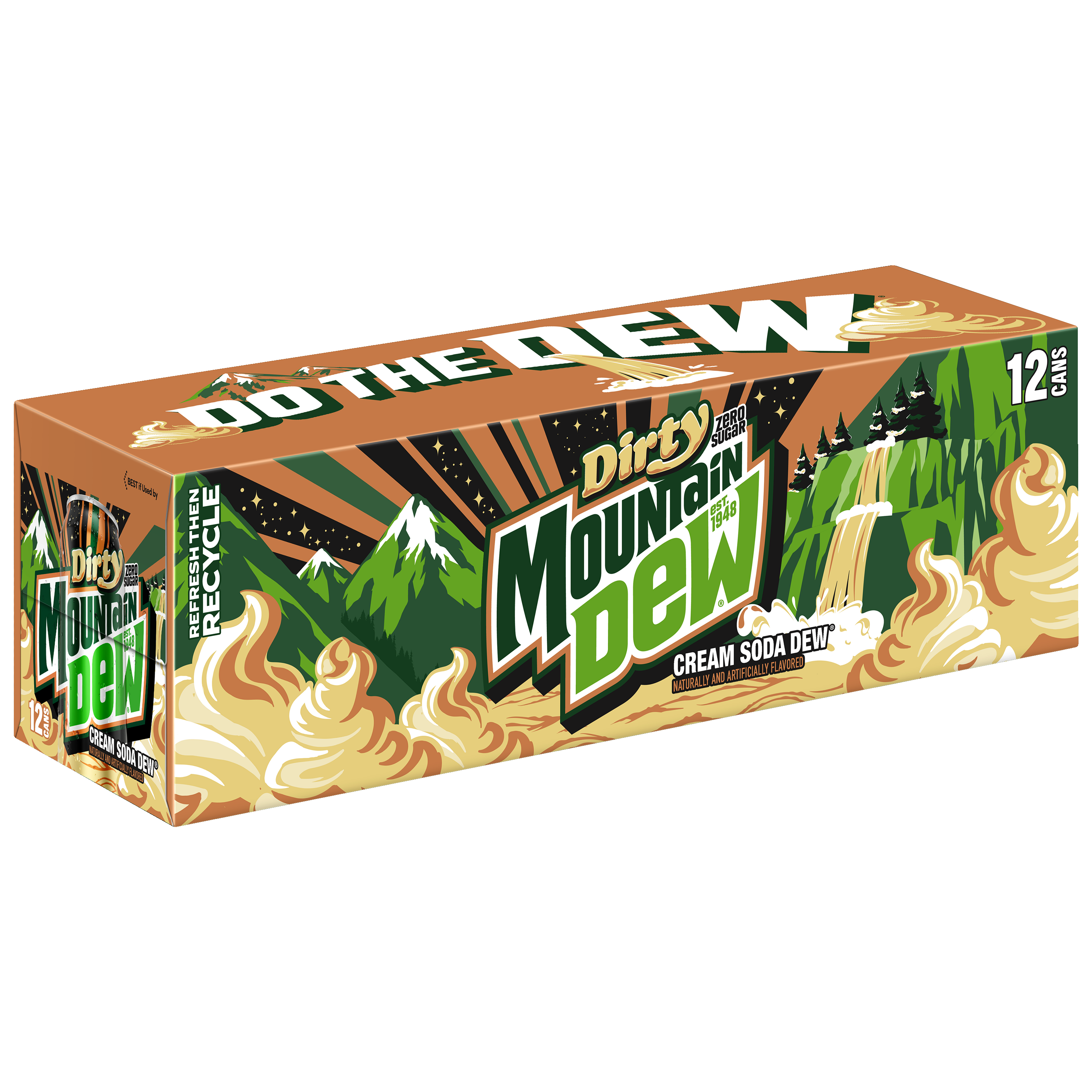 Dirty Mountain Dew, Zero Sugar, Cream Soda Dew Naturally And Artificially Flavored thumbnail