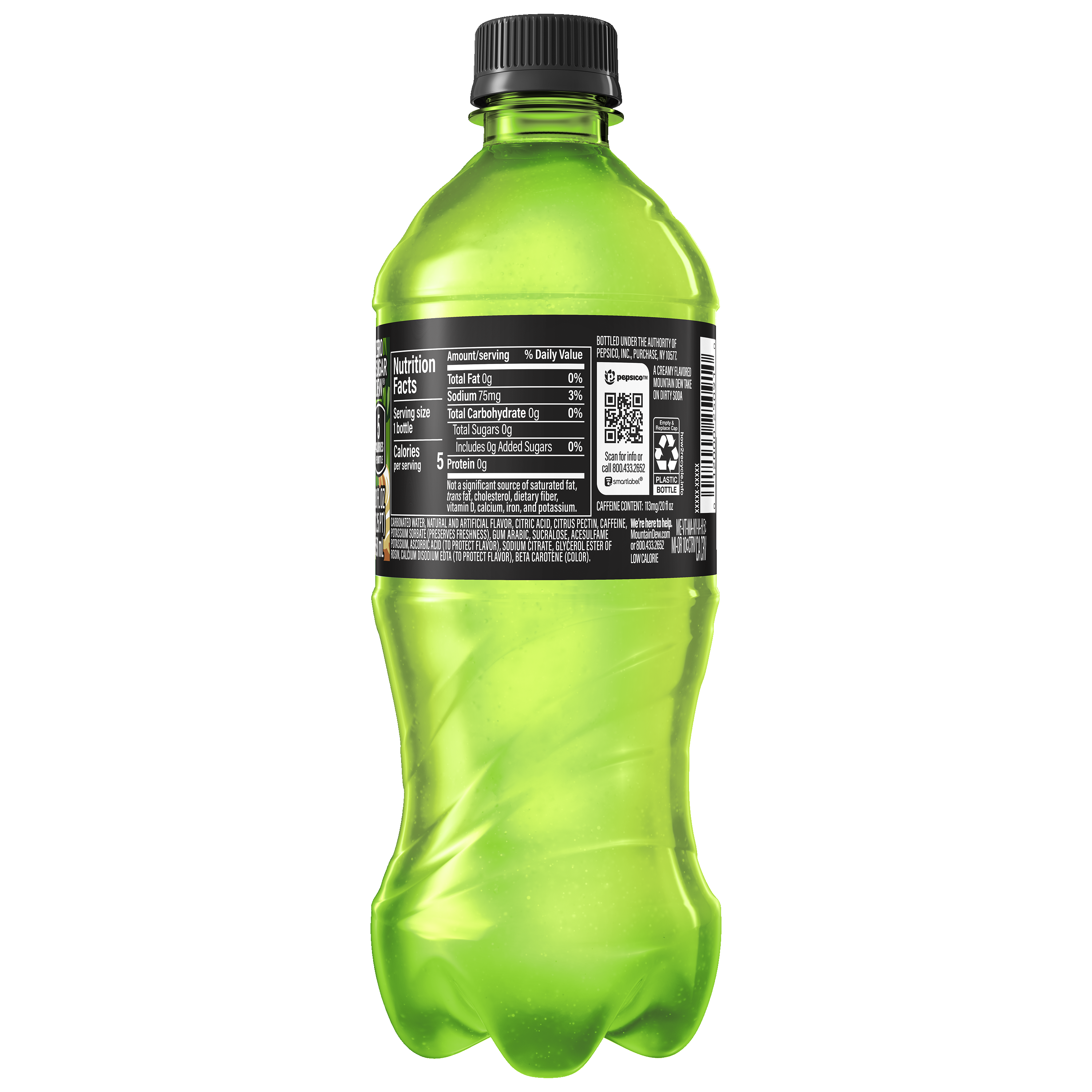 Dirty Mountain Dew, Zero Sugar, Cream Soda Dew Naturally And Artificially Flavored thumbnail