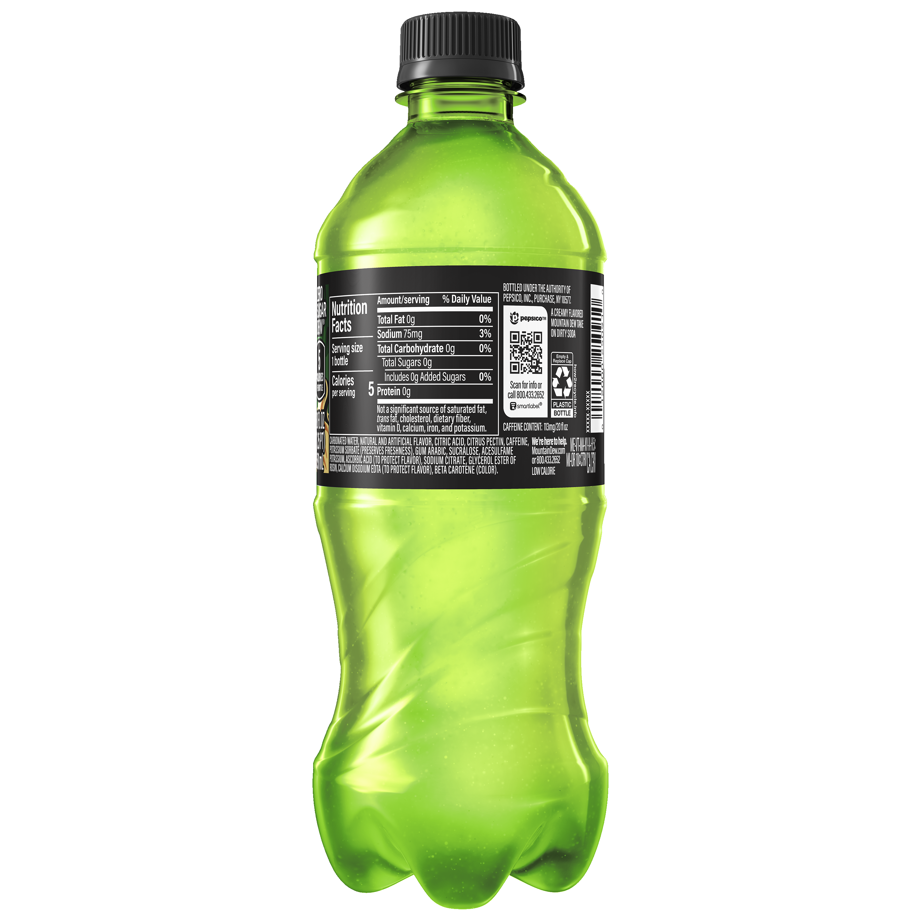 Dirty Mountain Dew, Zero Sugar, Cream Soda Naturally And Artificially Flavored Dew thumbnail