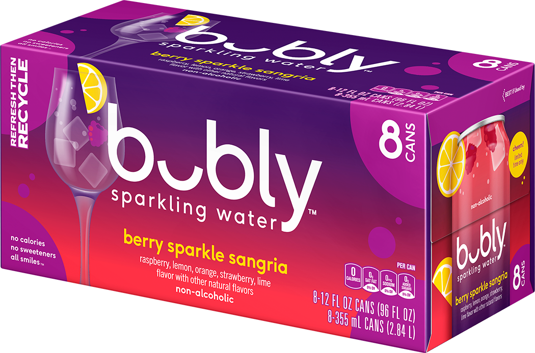 bubly, Berry Sparkle Sangria Flavor, Sparkling Water thumbnail