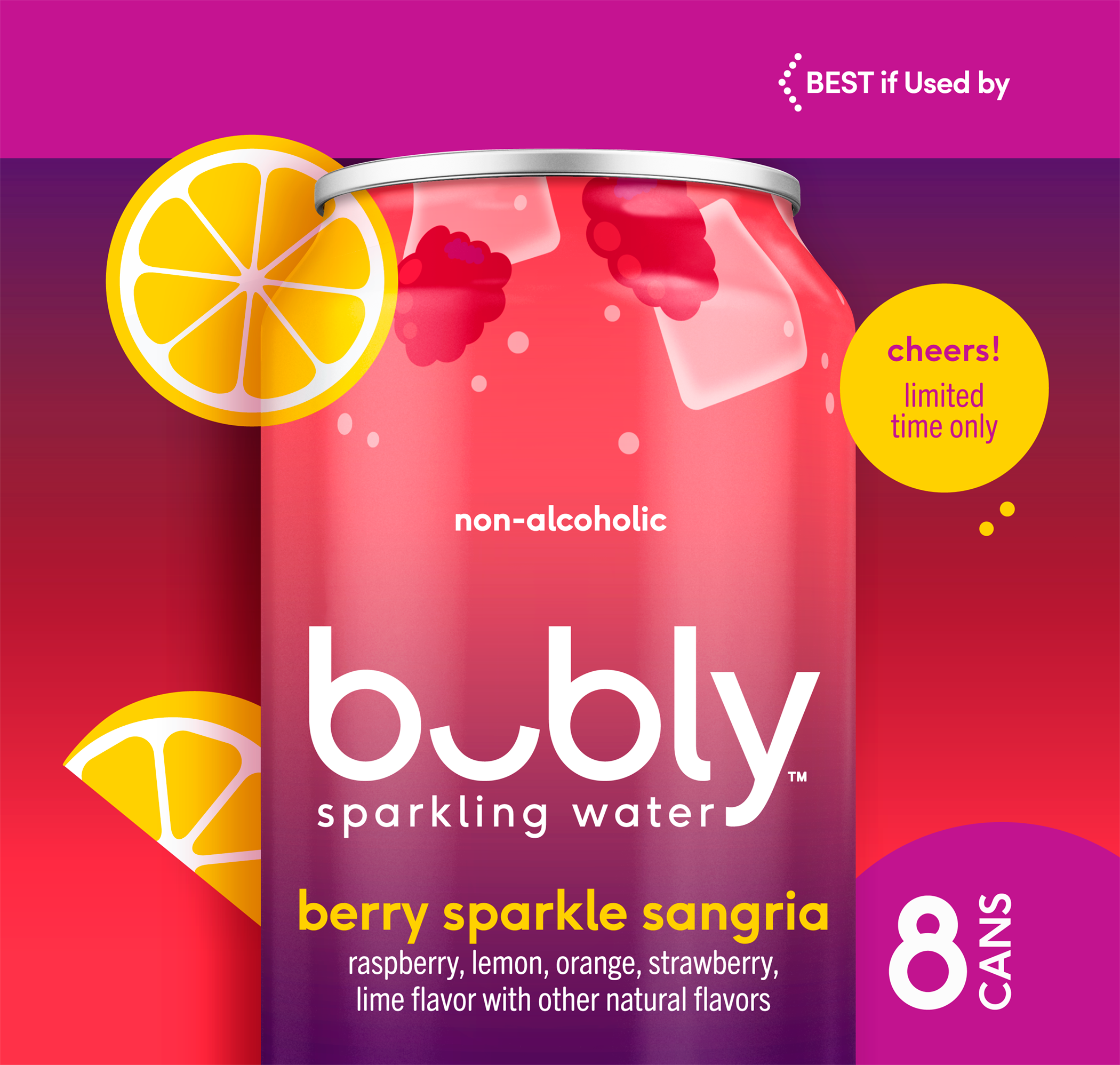 bubly, Berry Sparkle Sangria Flavor, Sparkling Water thumbnail