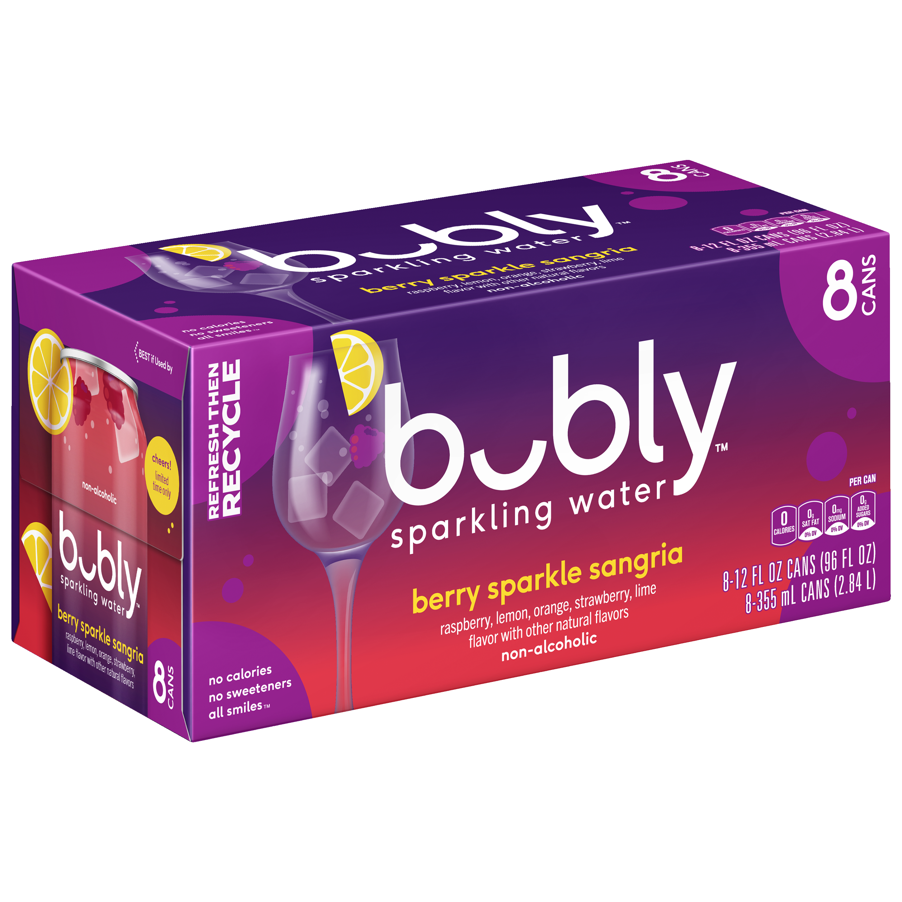 bubly, Berry Sparkle Sangria Flavor, Sparkling Water thumbnail