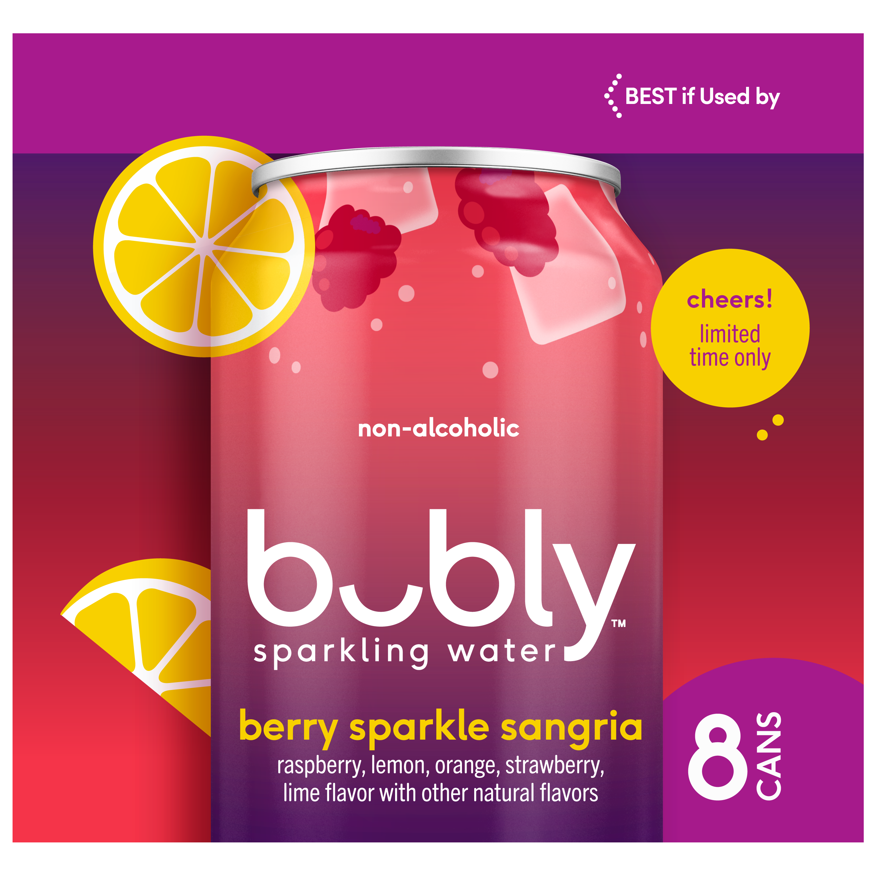 bubly, Berry Sparkle Sangria Flavor, Sparkling Water thumbnail
