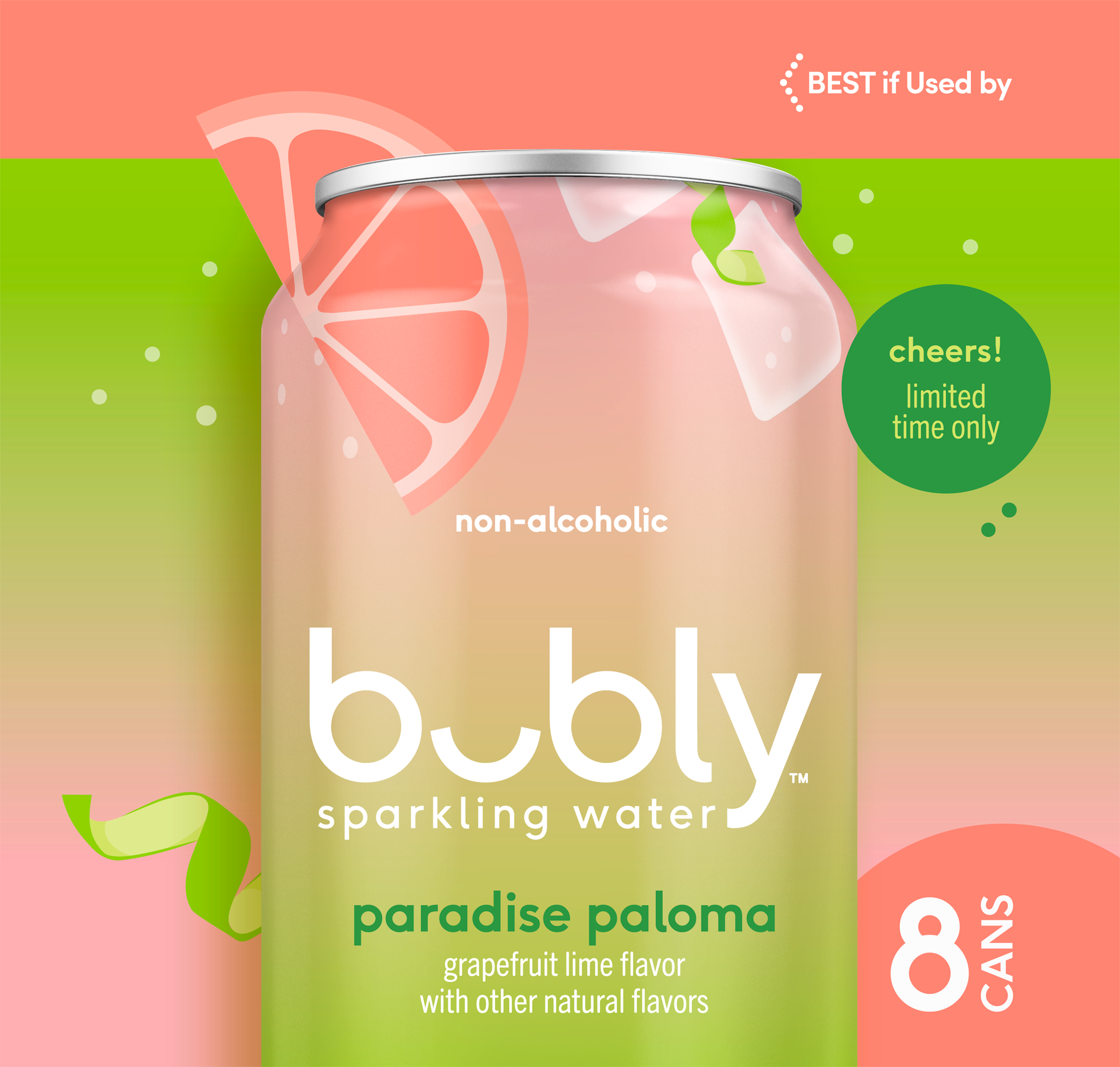 bubly, Paradise Paloma Flavor, Sparkling Water thumbnail