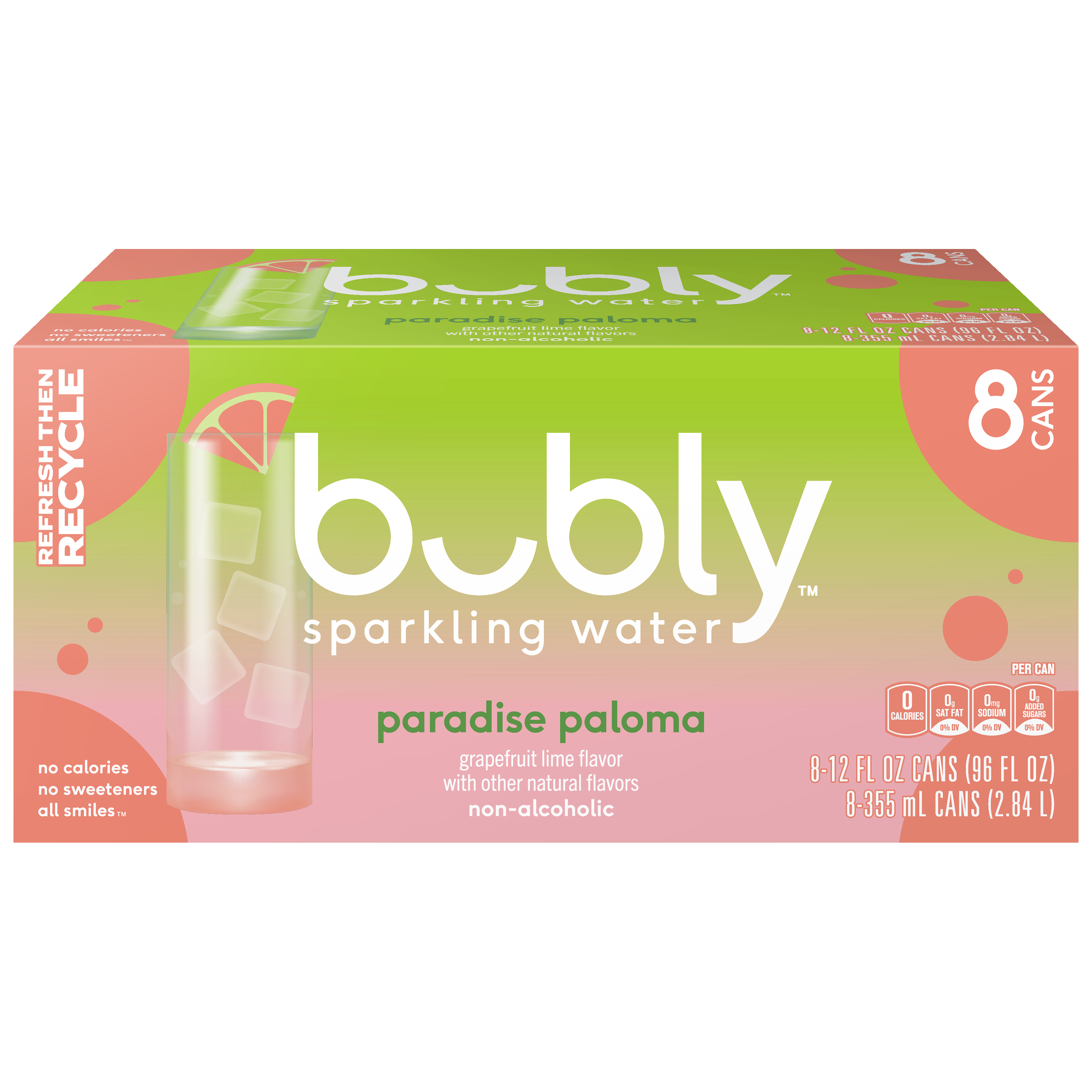 bubly, Paradise Paloma Flavor, Sparkling Water
