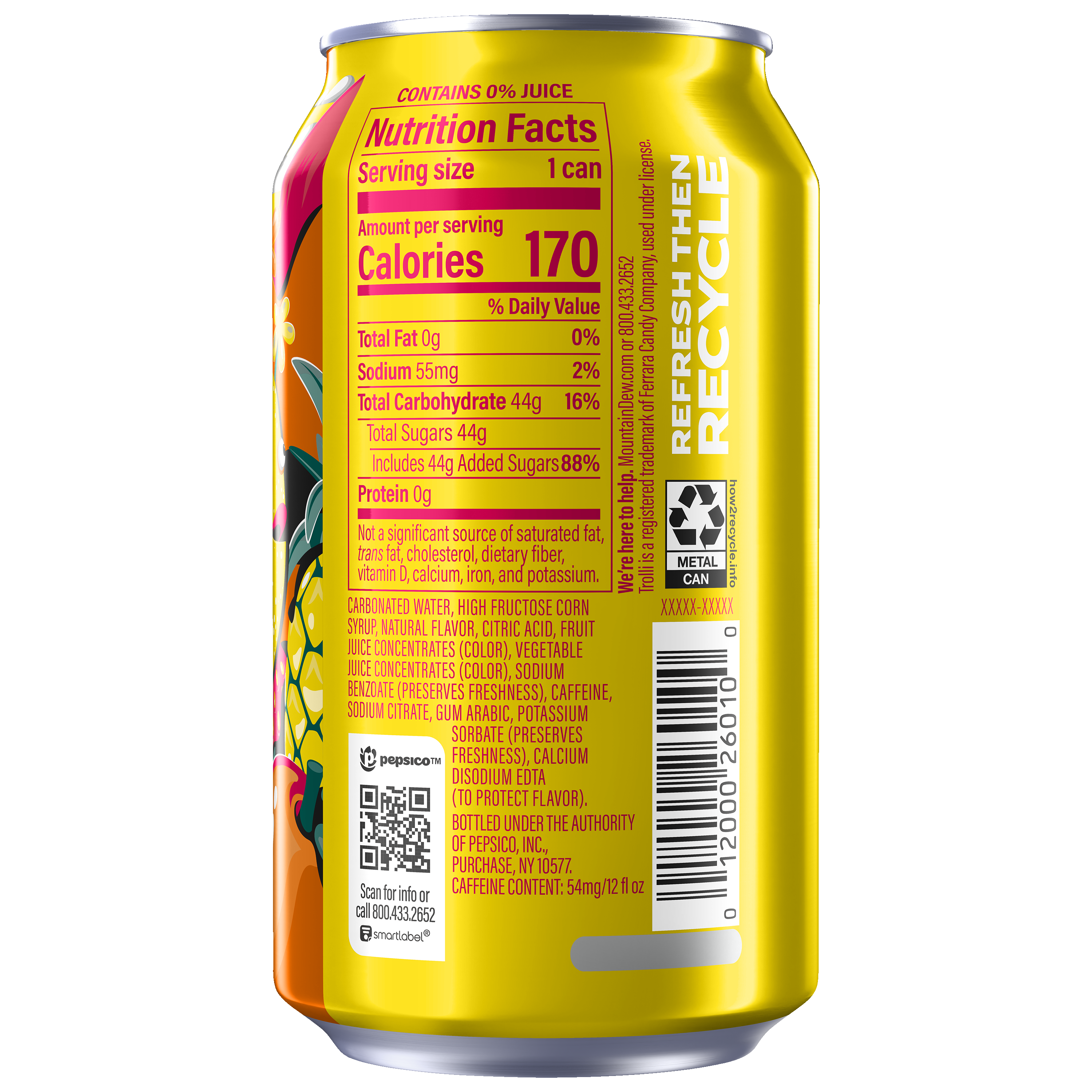 Mountain Dew, Trolli, Mango Pineapple Punch Flavor, Dew thumbnail