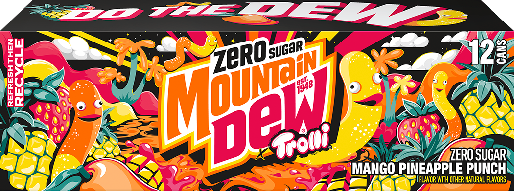 Mountain Dew, Zero Sugar, Trolli, Mango Pineapple Punch Flavor, Zero Sugar Dew thumbnail