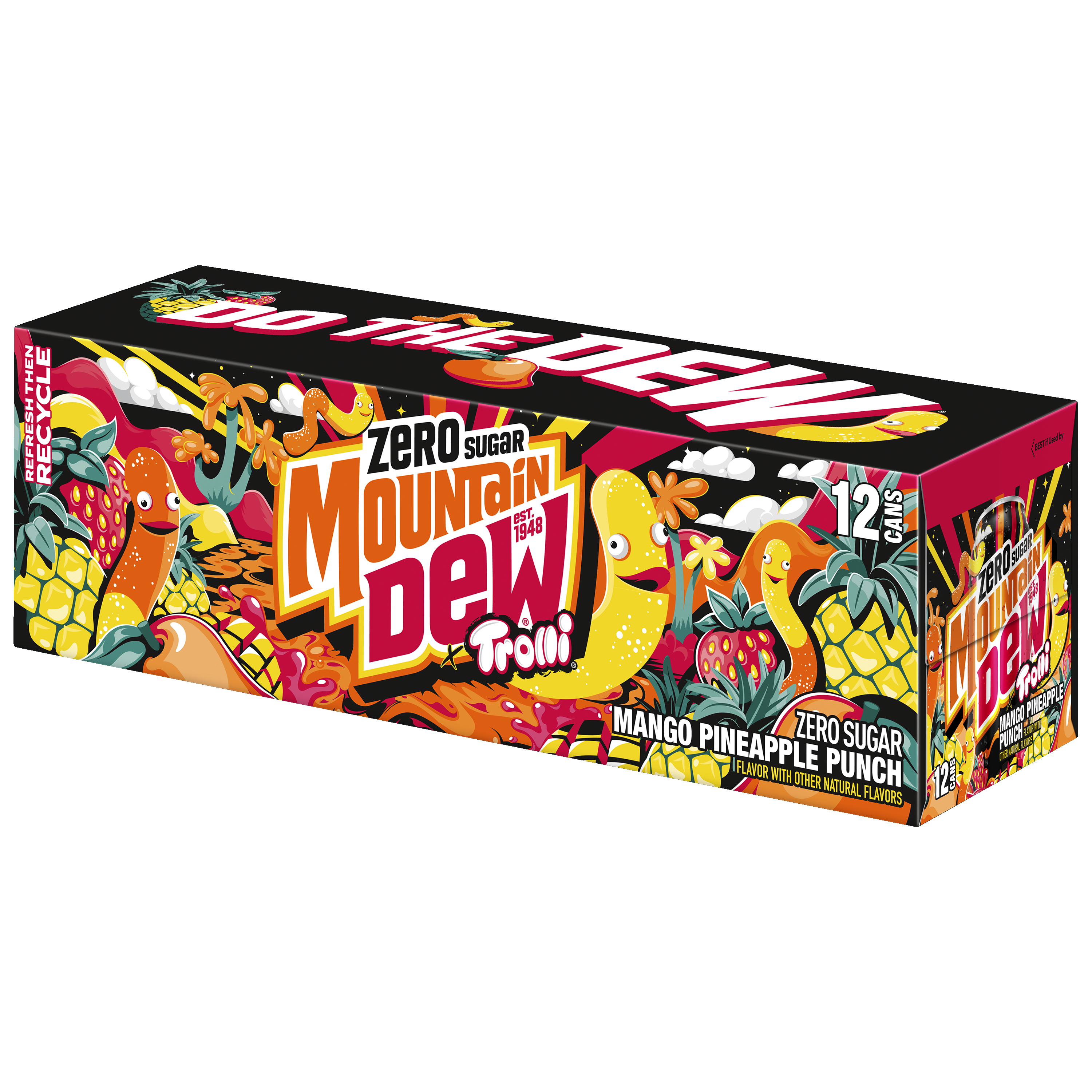 Mountain Dew, Zero Sugar, Trolli, Mango Pineapple Punch Flavor, Zero Sugar Dew thumbnail