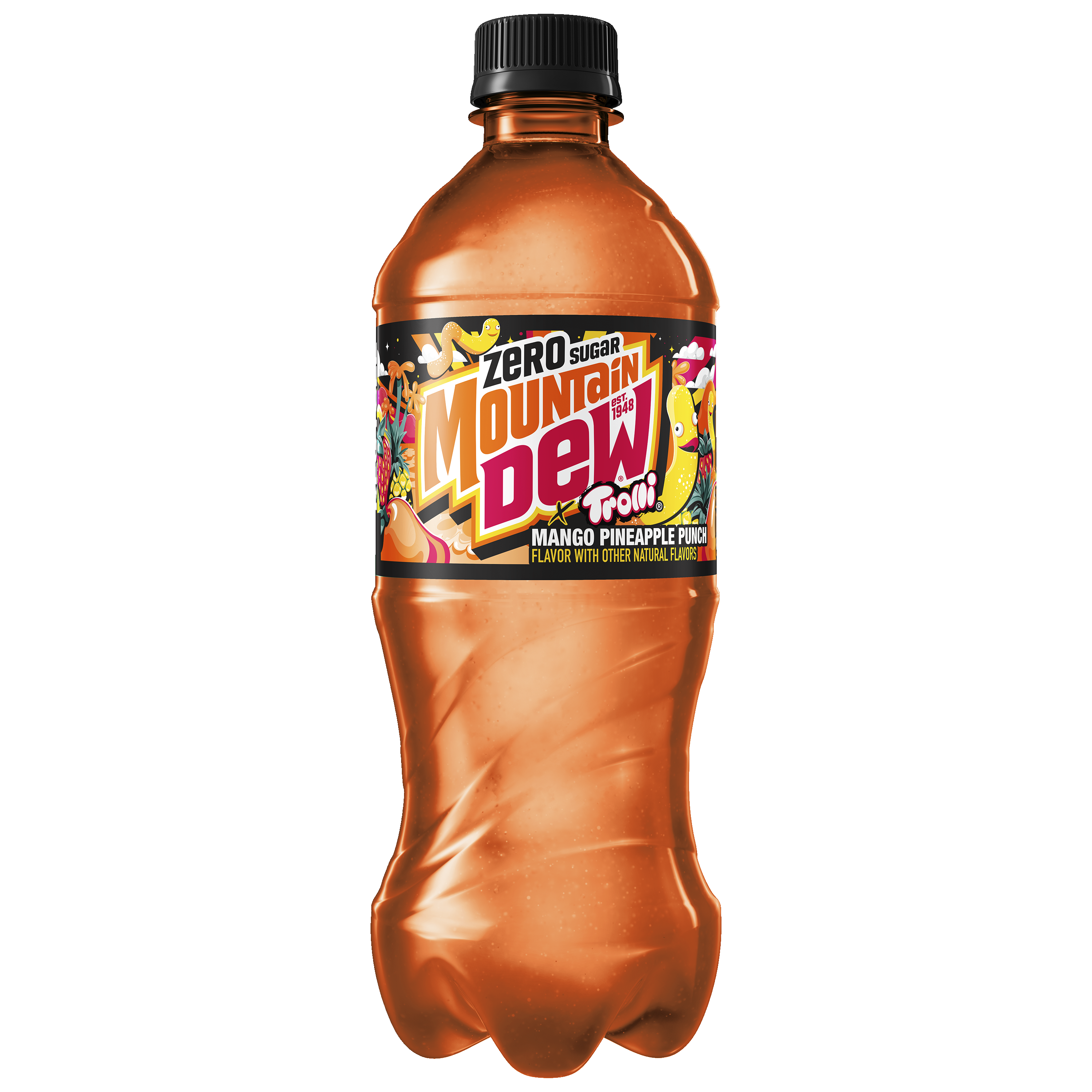 Mountain Dew, Zero Sugar, Trolli, Mango Pineapple Punch Flavor, Zero Sugar Dew