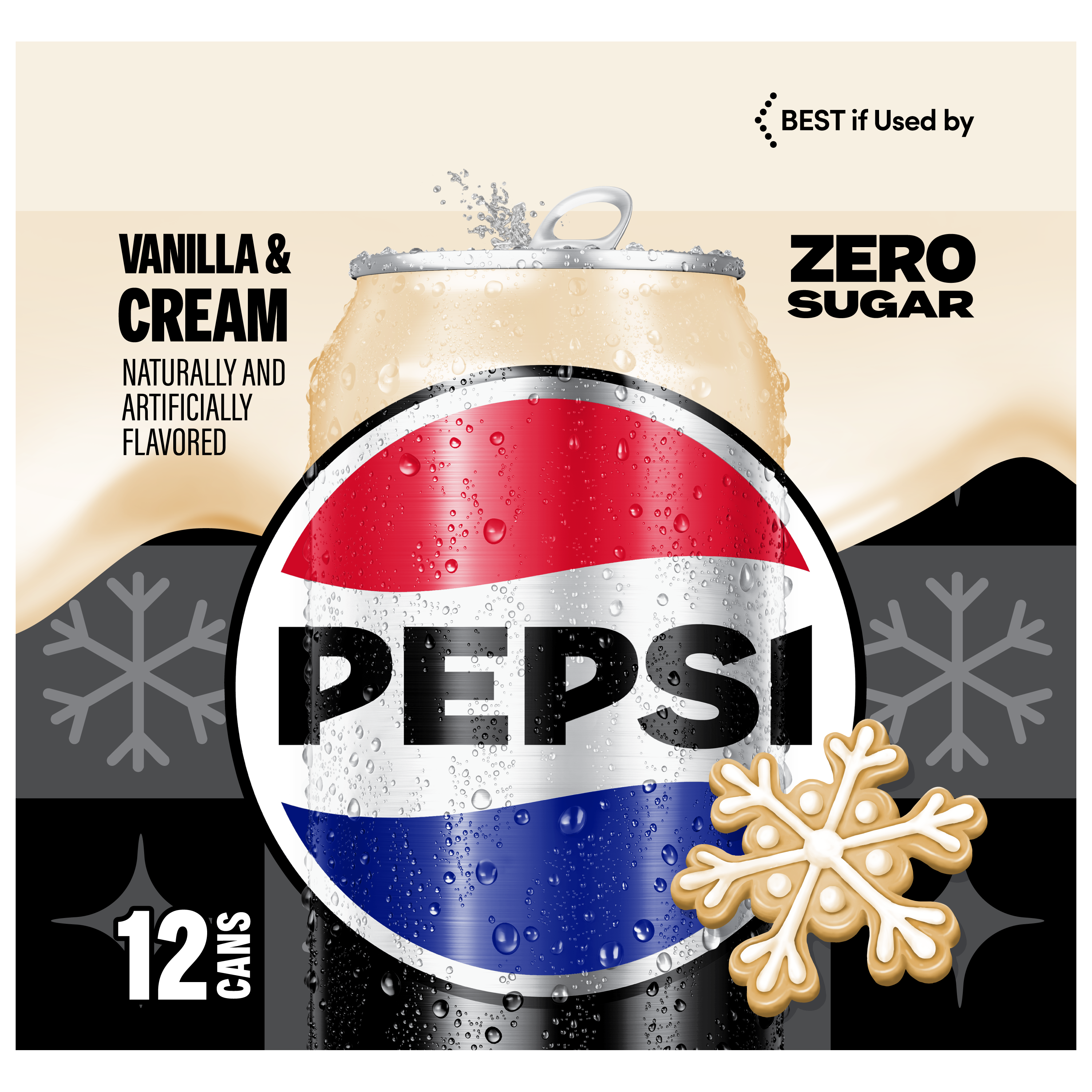 Pepsi, Zero Sugar, Vanilla & Cream Naturally And Artificially Flavored thumbnail