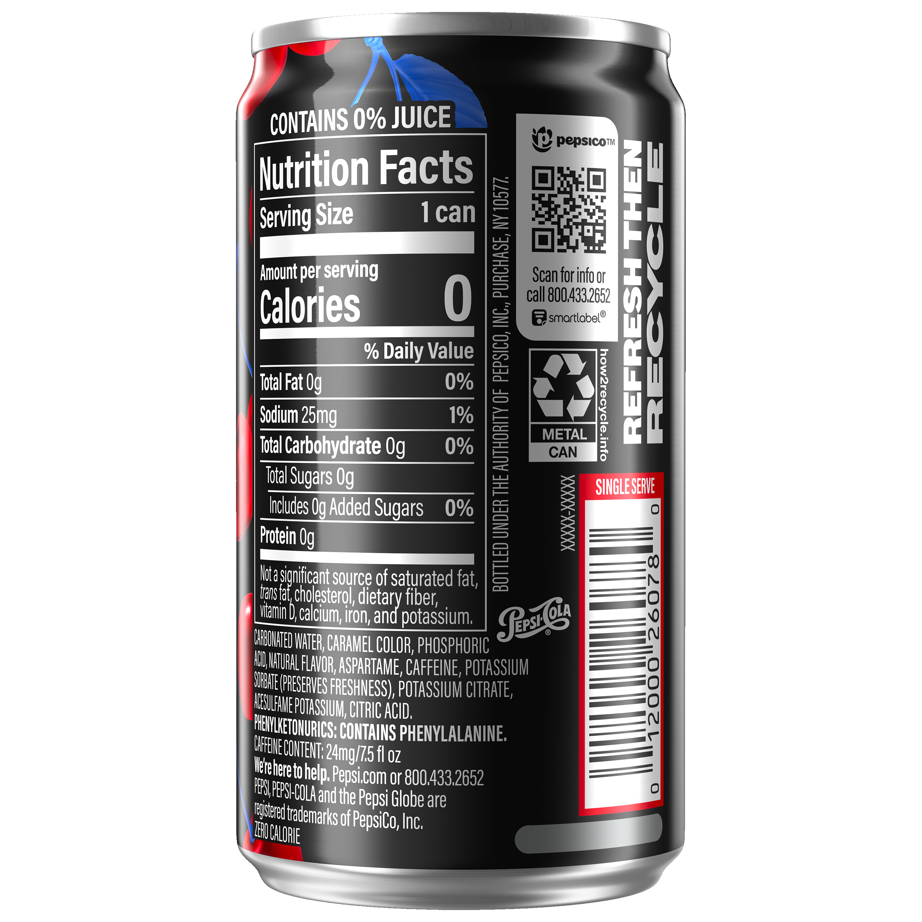 Pepsi, Zero Sugar, Wild Cherry Flavor thumbnail
