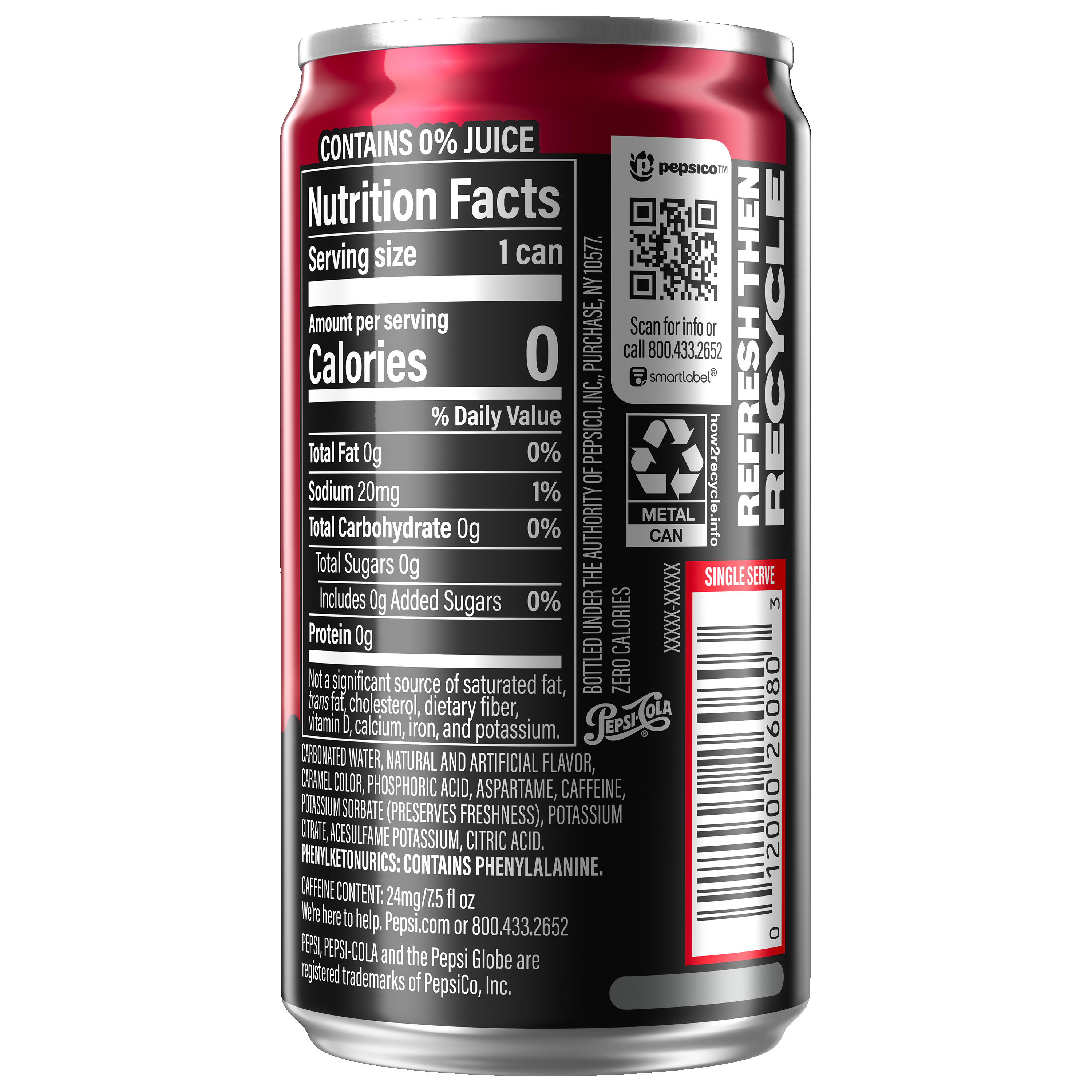 Pepsi, Zero Sugar, Wild Cherry & Cream Naturally And Artificially Flavored thumbnail