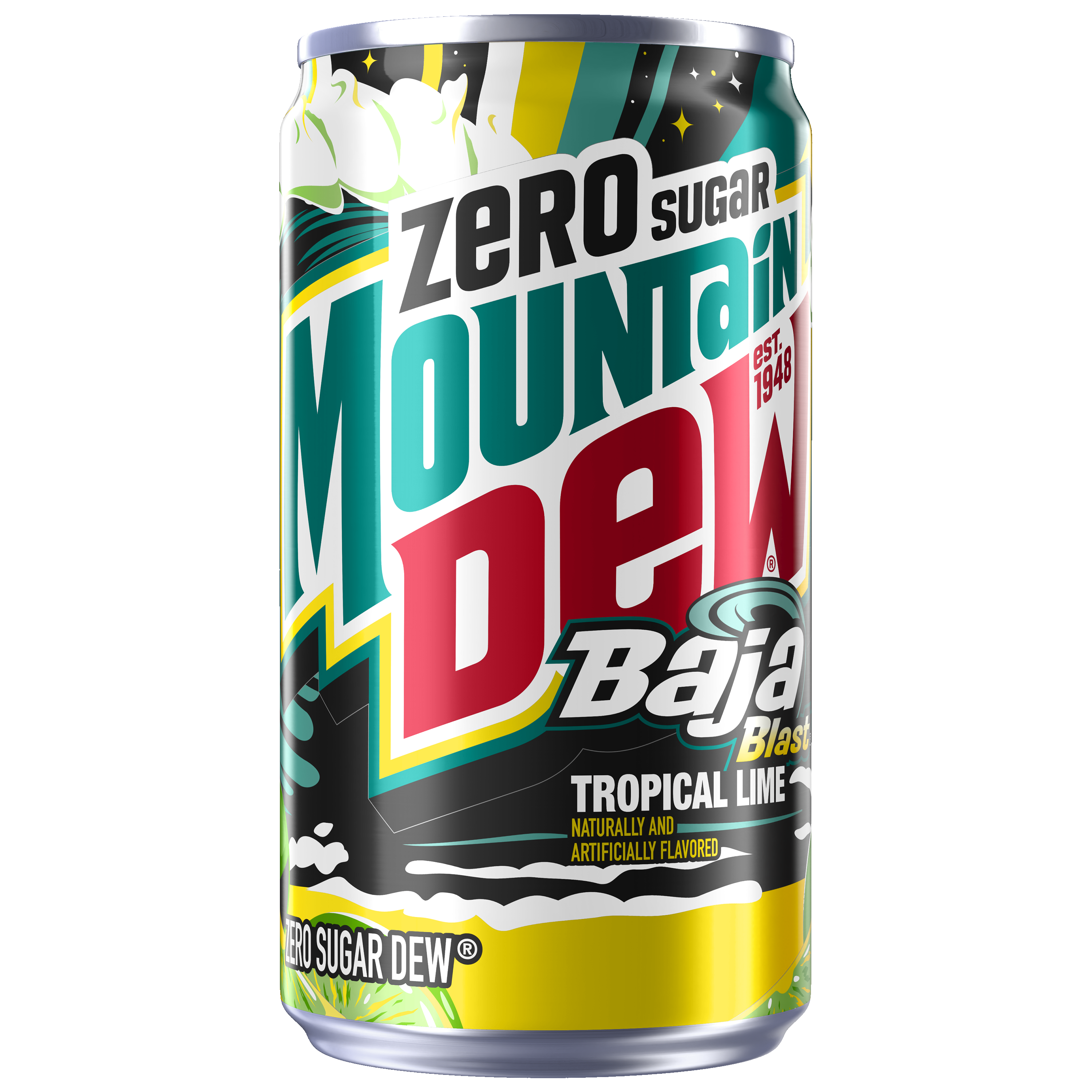 Mountain Dew, Zero Sugar, Baja Blast, Tropical Lime Naturally And Artificially Flavored, Zero Sugar Dew