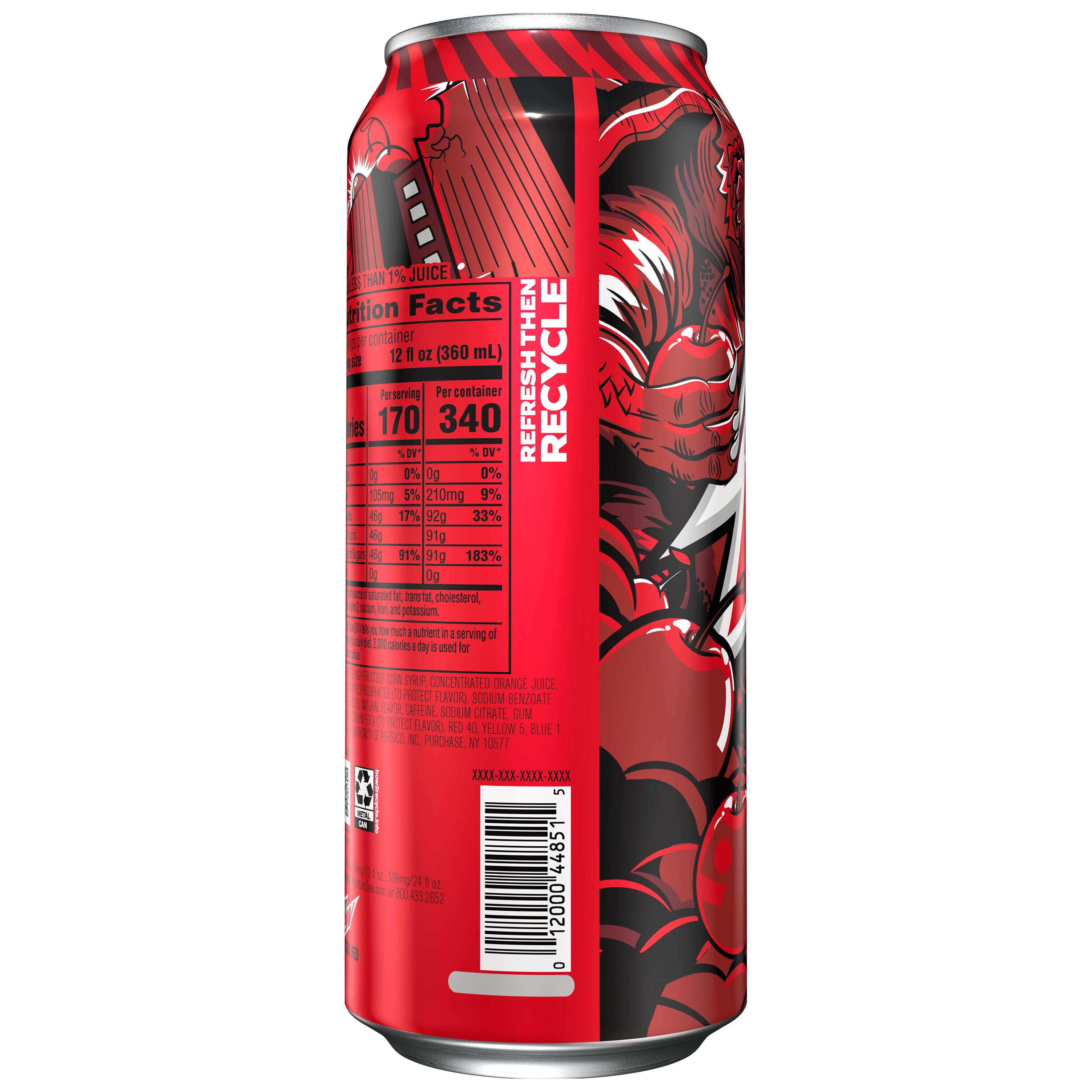 Mountain Dew, Code Red, Dew With A Rush Of Cherry Flavor thumbnail