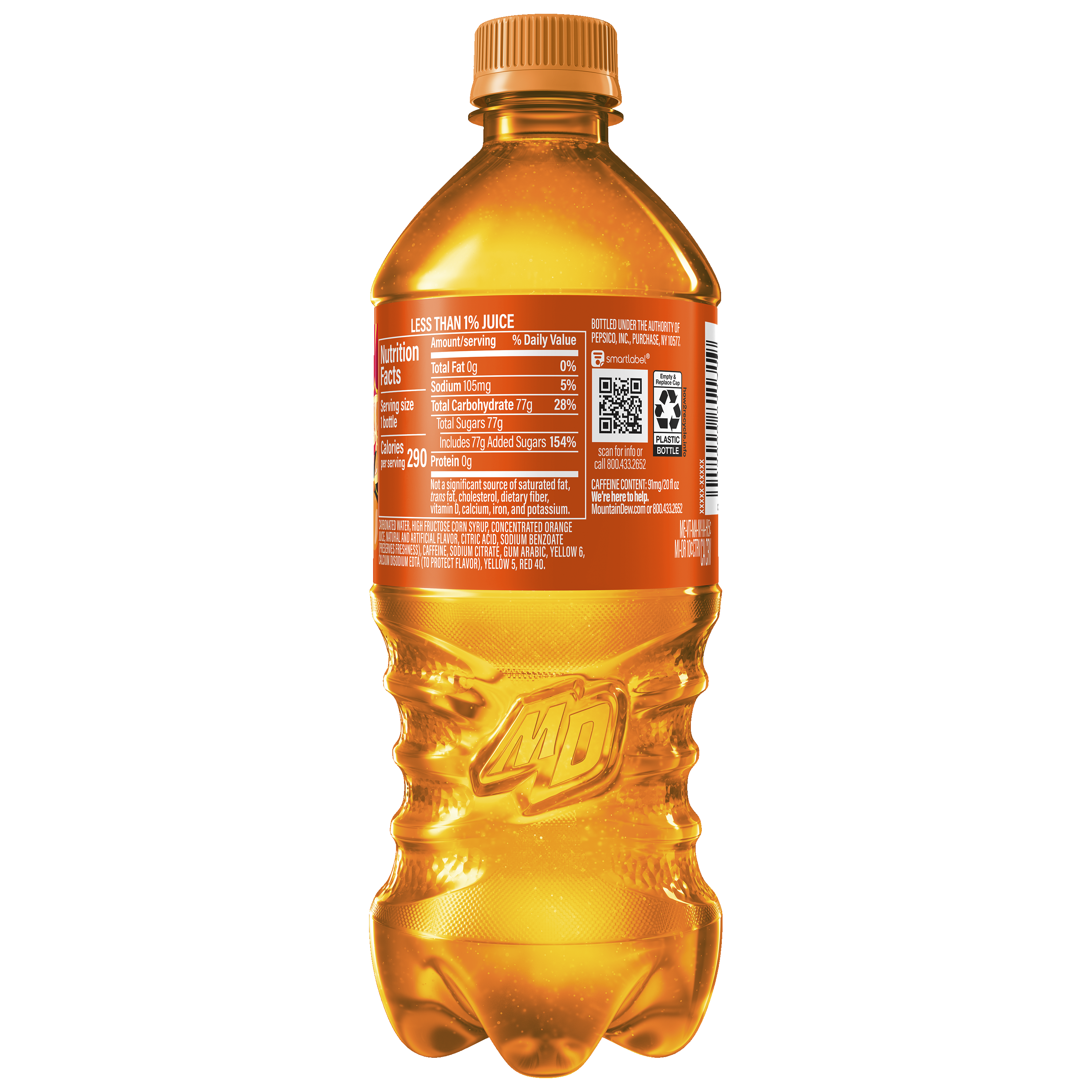 Mountain Dew, LiveWire, Orange Artificially Flavored Dew thumbnail