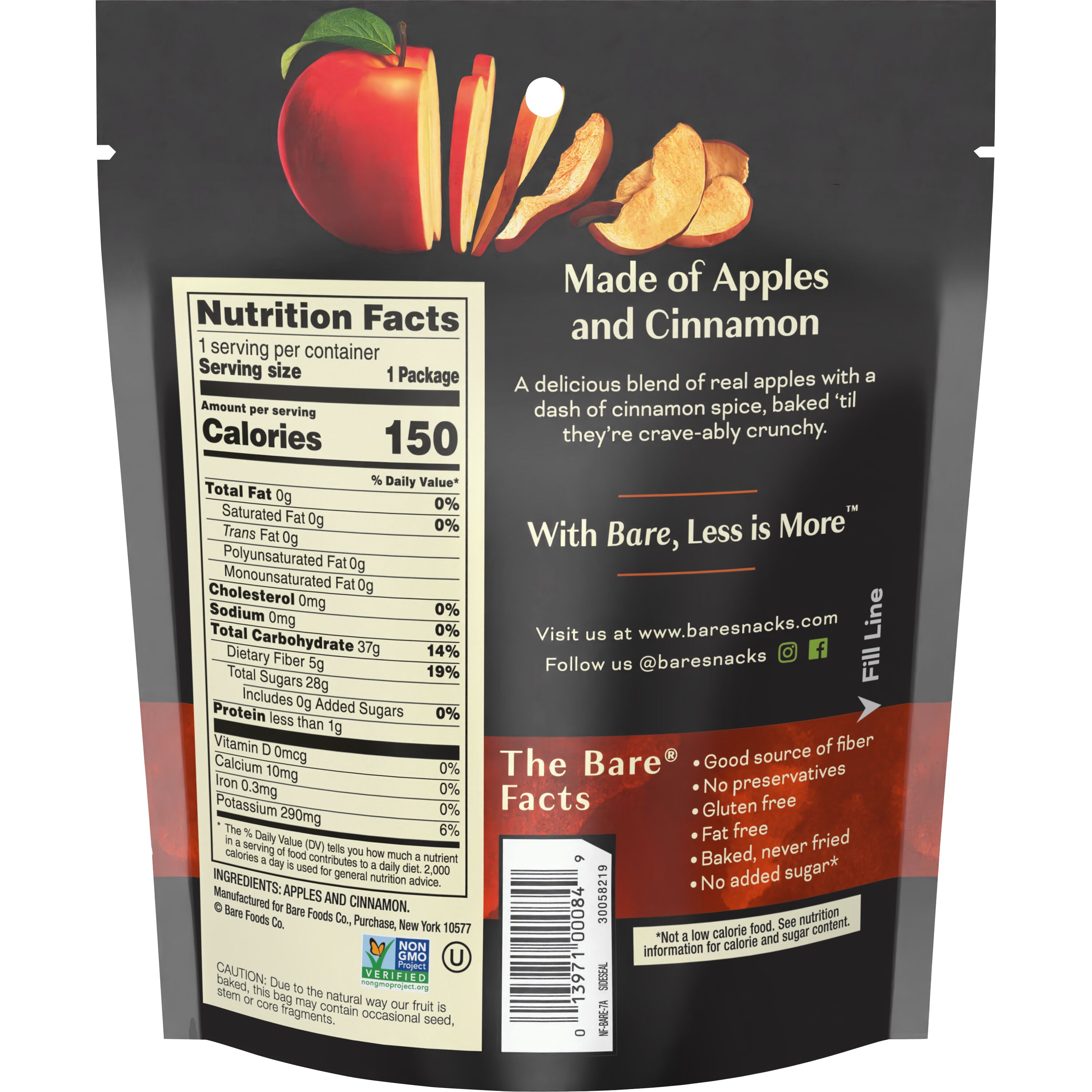 Bare, Baked Crunchy, Cinnamon Apple Chips thumbnail