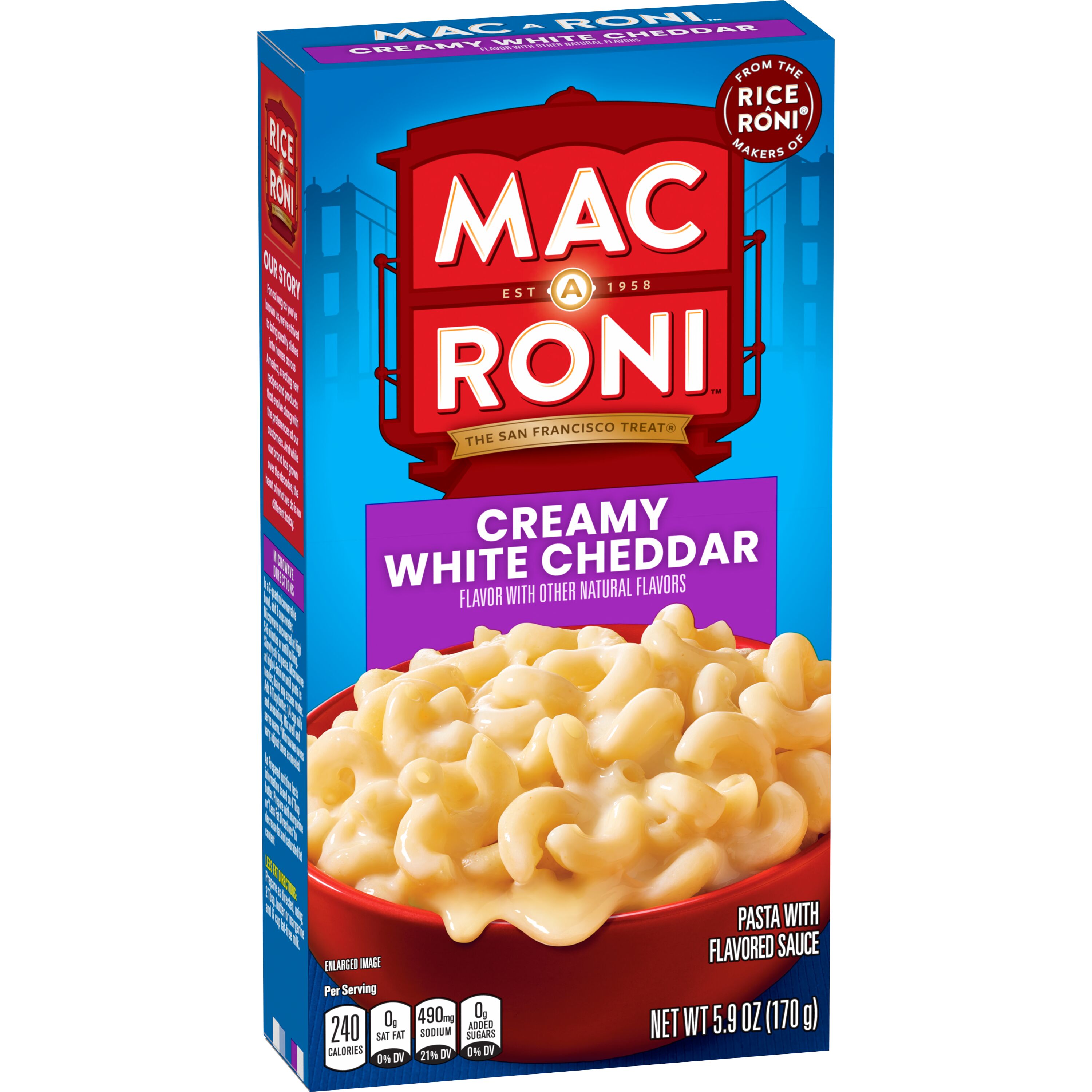 Mac A Roni, Creamy White Cheddar Flavor, Pasta With Flavored Sauce thumbnail
