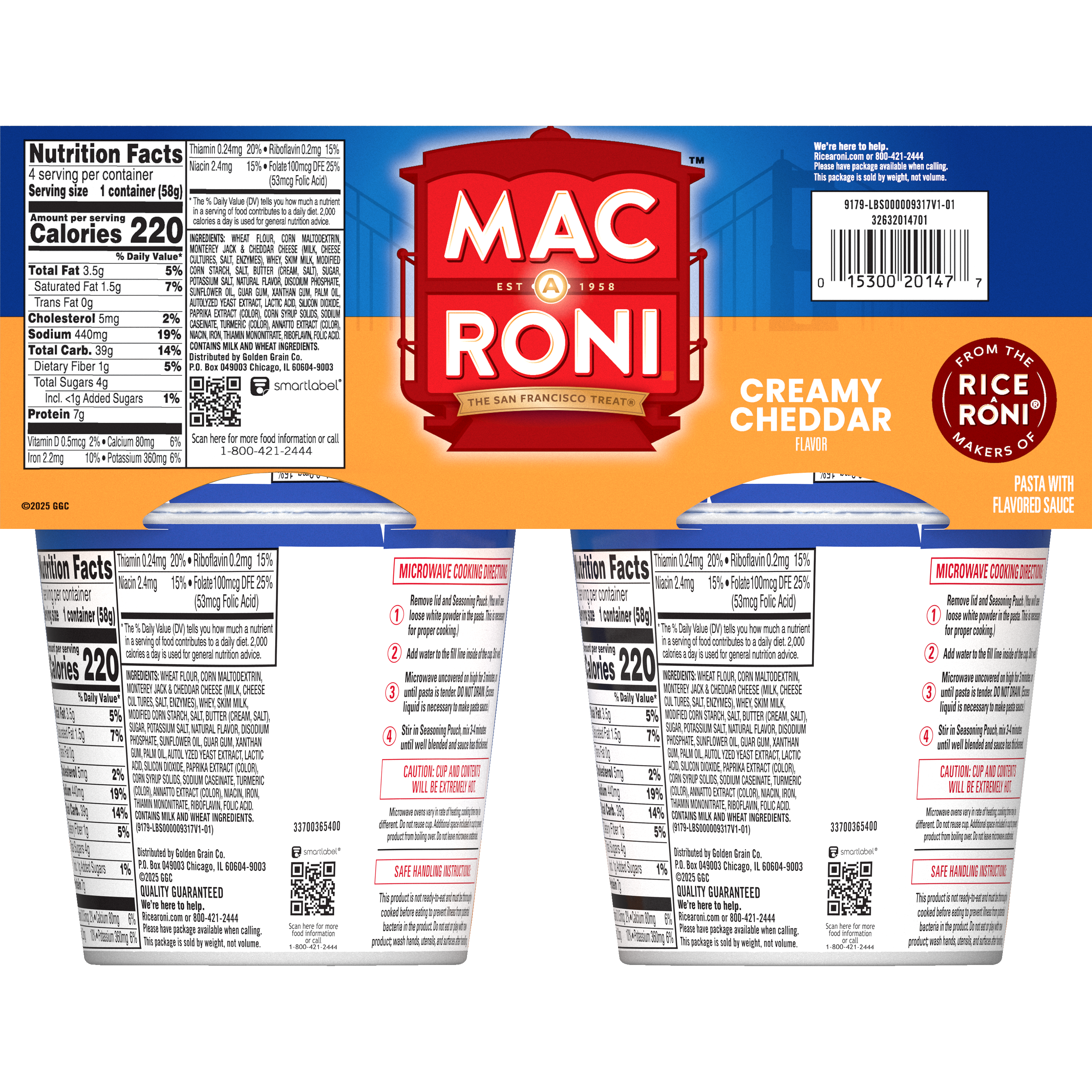 Mac A Roni, Creamy Cheddar Flavor, Pasta With Flavored Sauce thumbnail