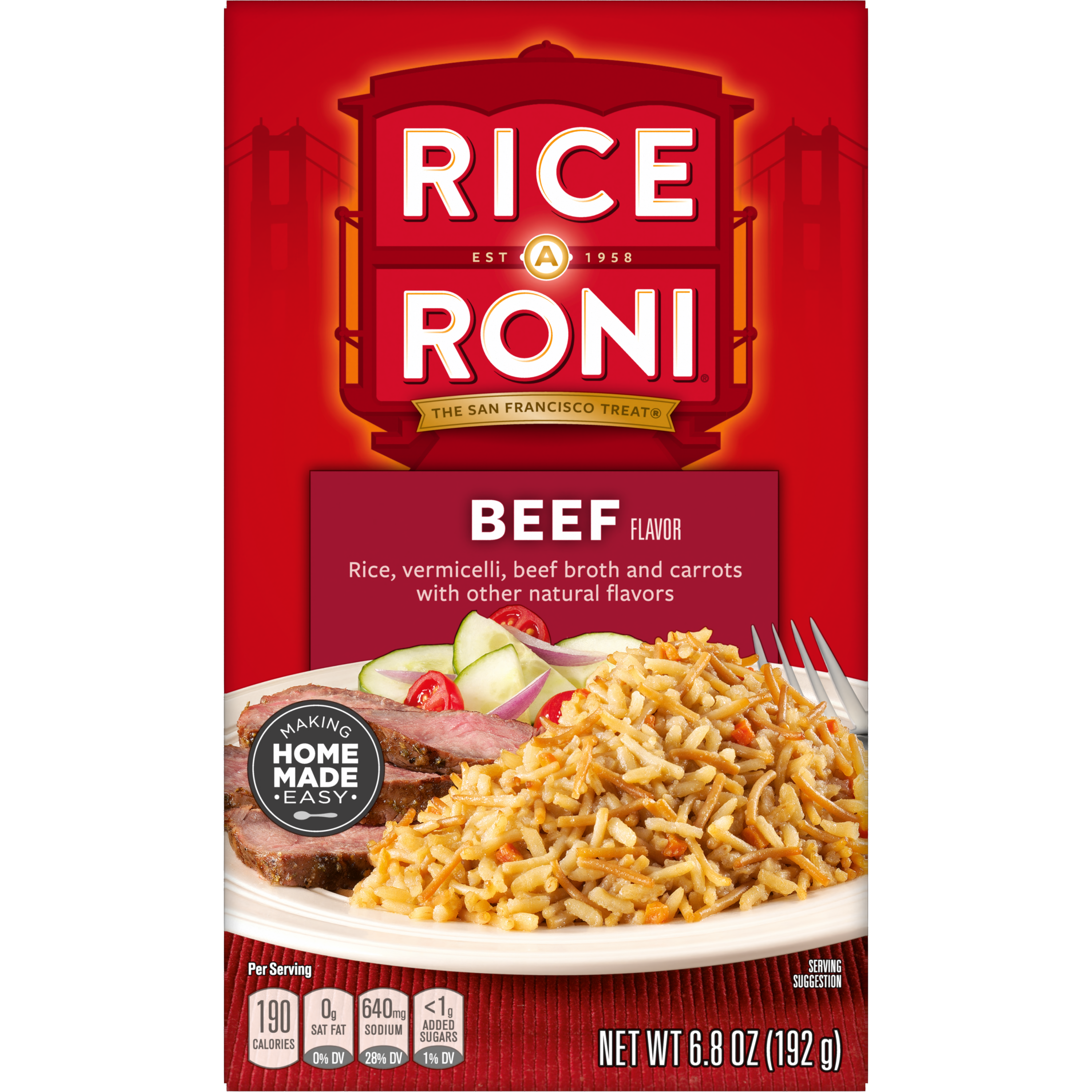 Rice A Roni, Beef Flavor, Rice & Vermicelli
